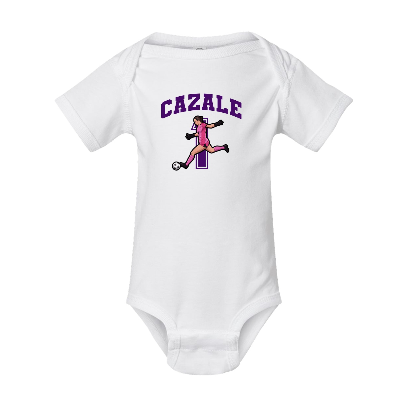 Baby Onesie — Number in White
