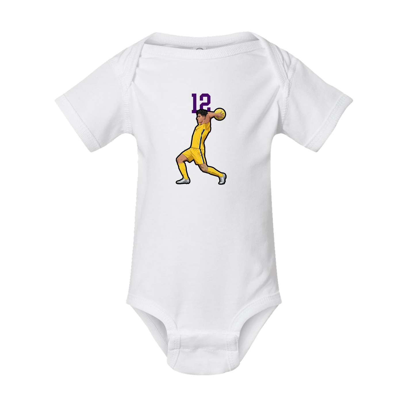 Baby Onesie — Number Top in White