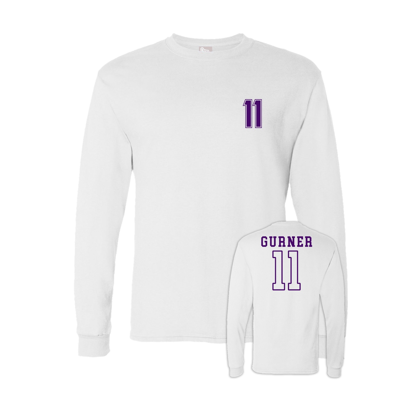 Long Sleeve Tee — Chest Back in White