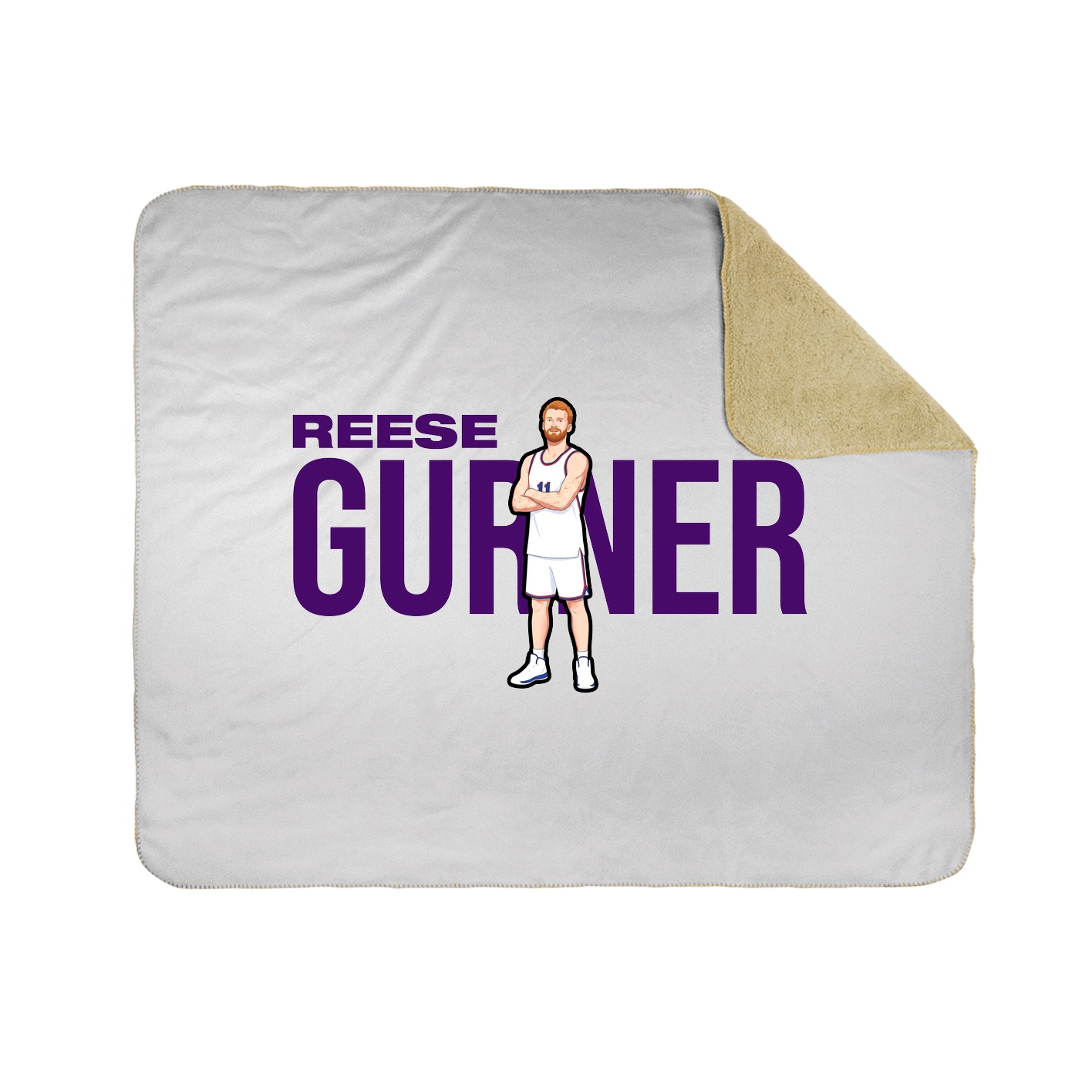 Throw Blanket — Player Name in White
