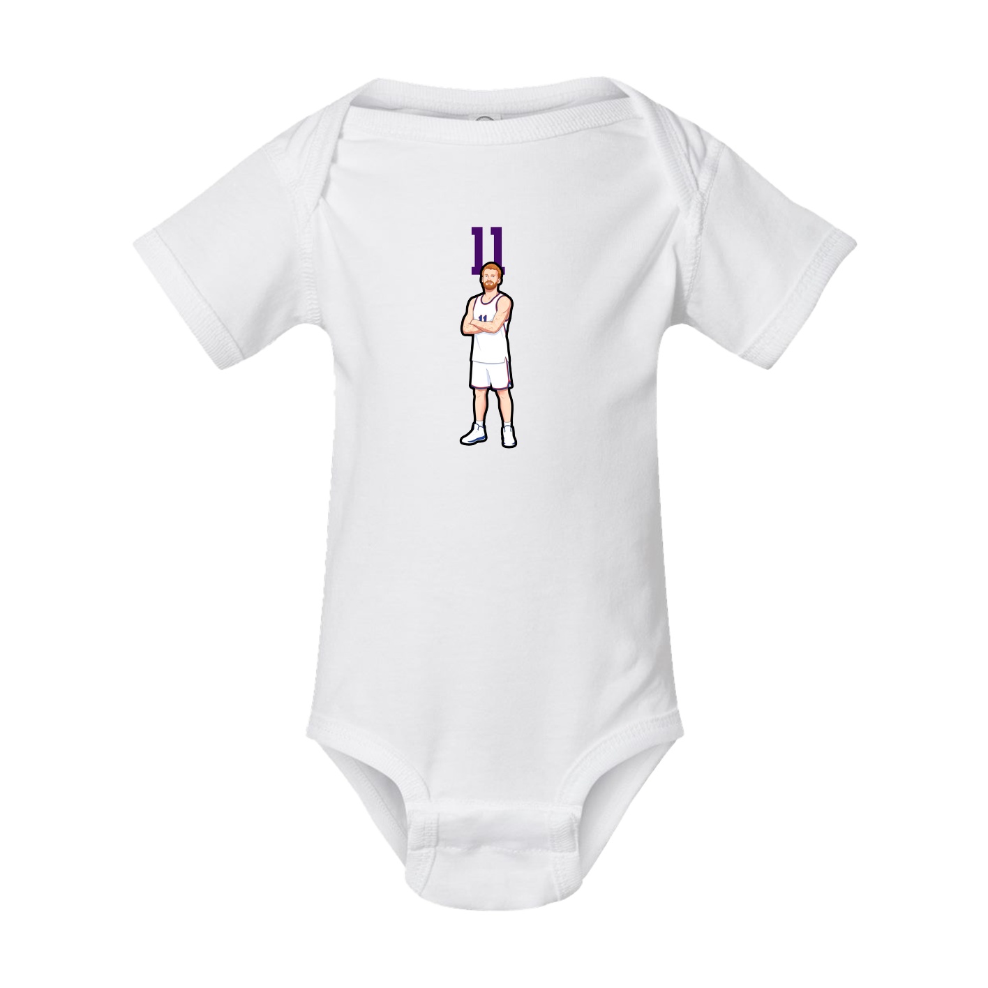 Baby Onesie — Number Top in White