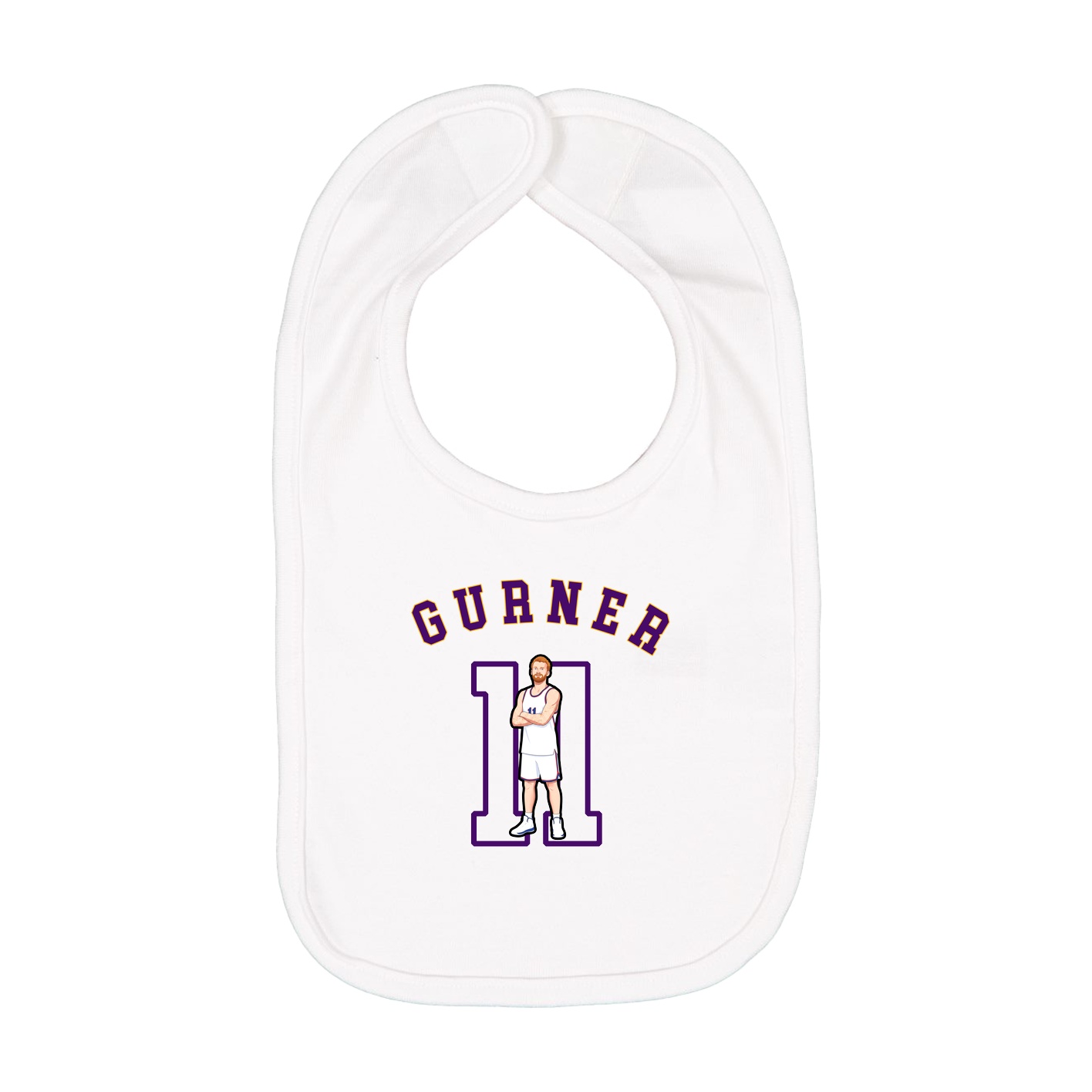 Infant Bib — Shirsey Arch in White
