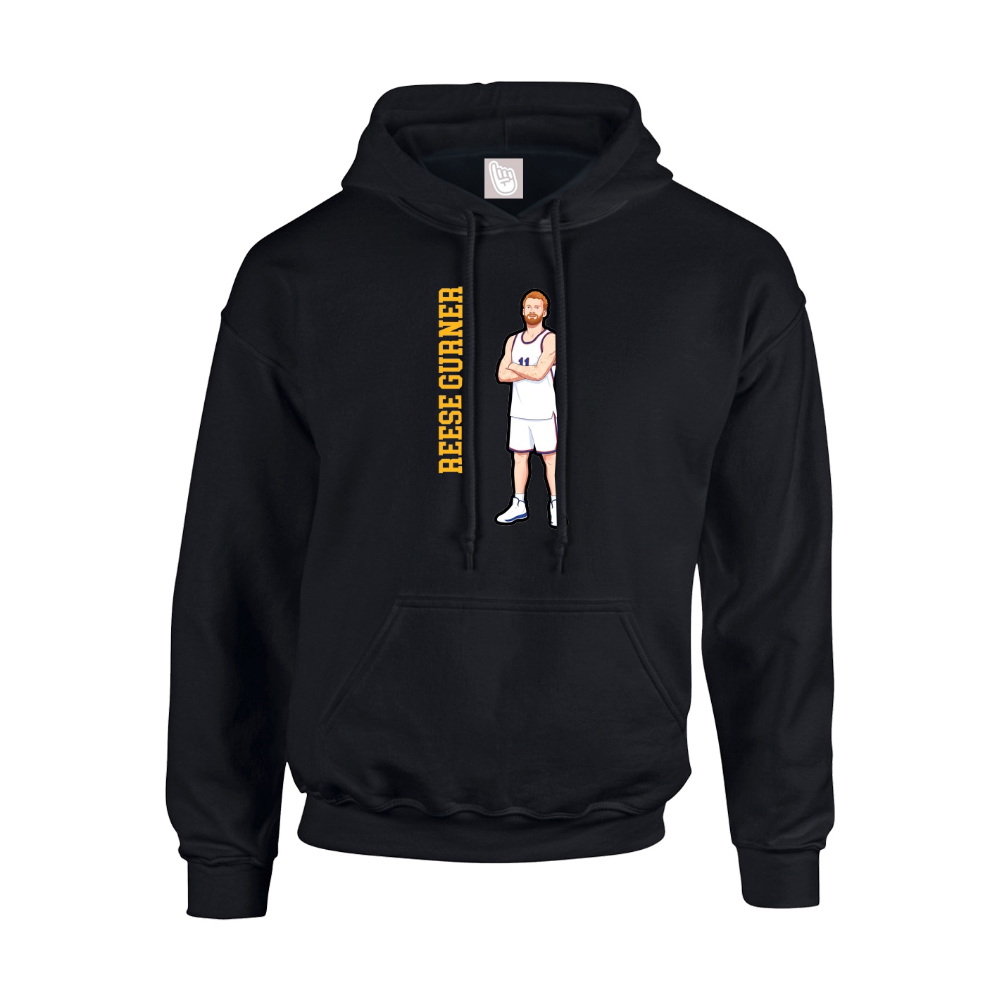 Hoodie — Name Vertical in Black