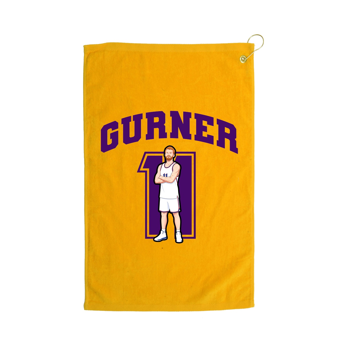 Golf Towel — Number in Gold