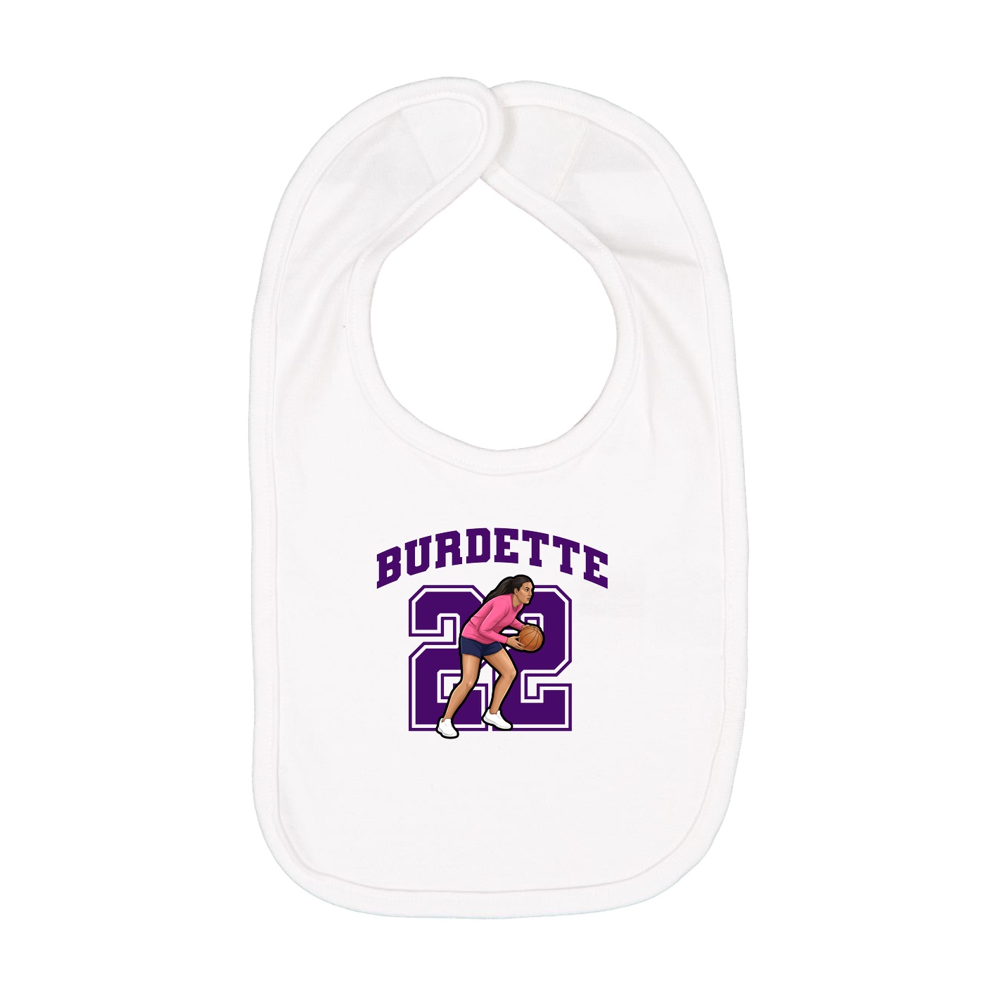 Infant Bib — Number in White