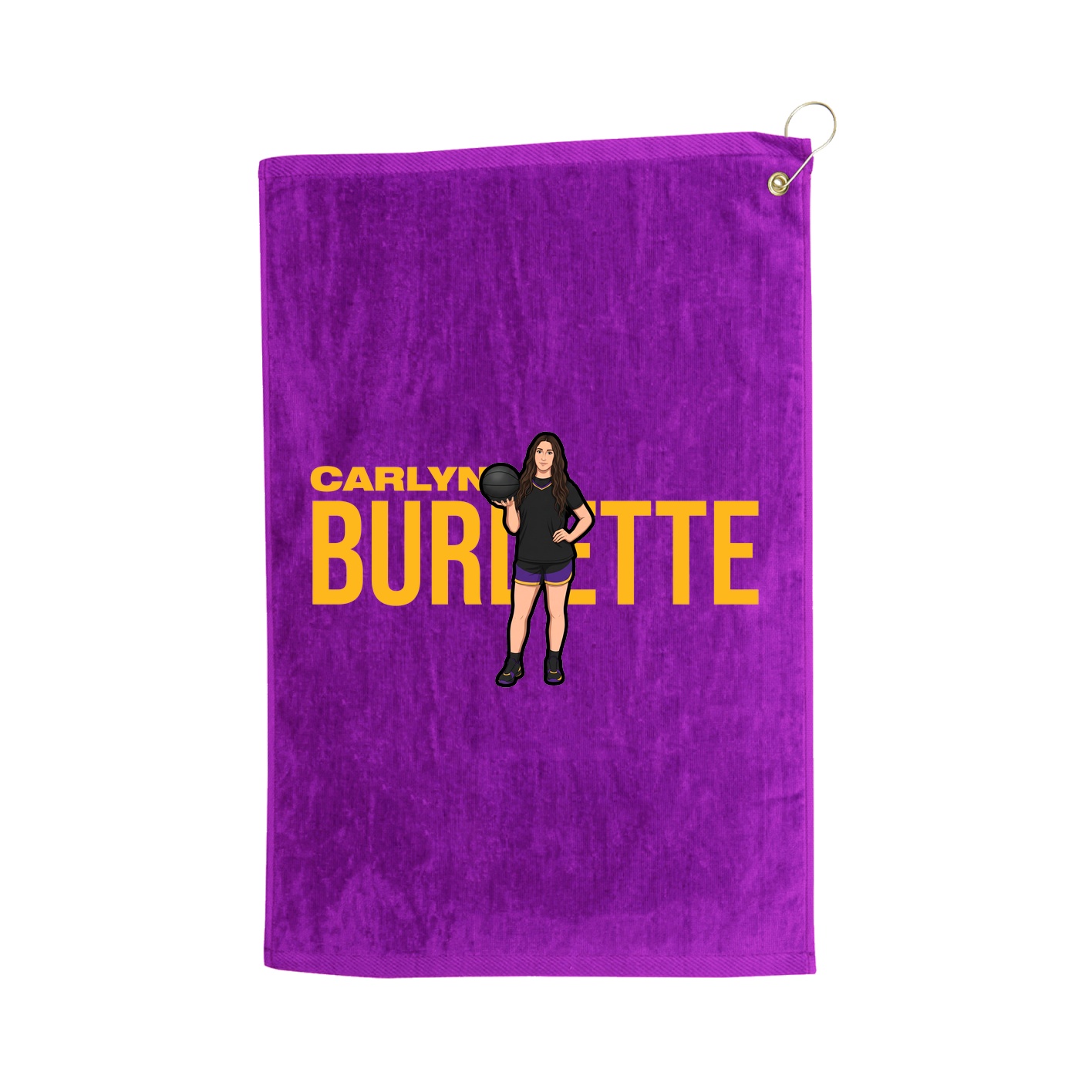Golf Towel — Player Name in Purple