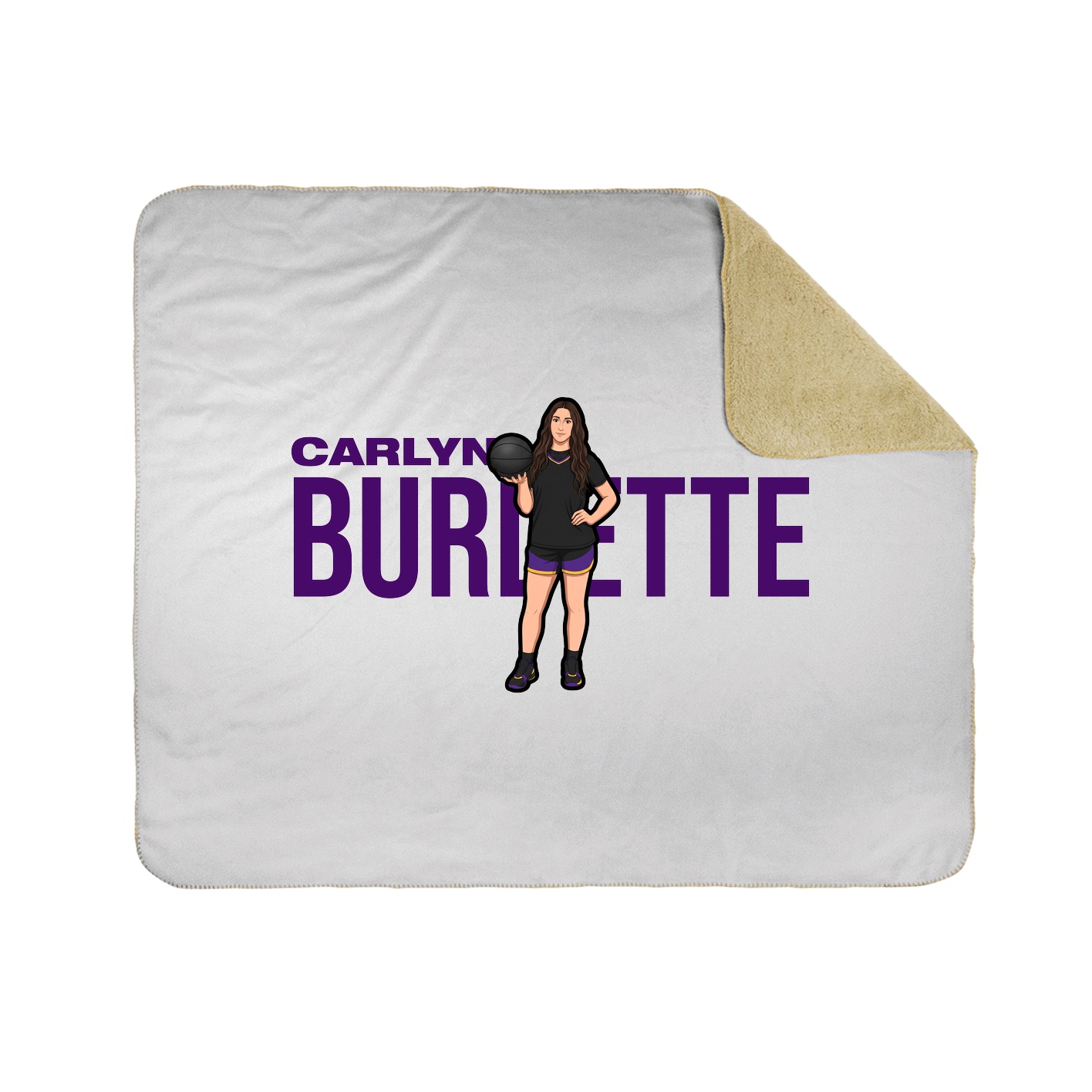 Throw Blanket — Player Name in White