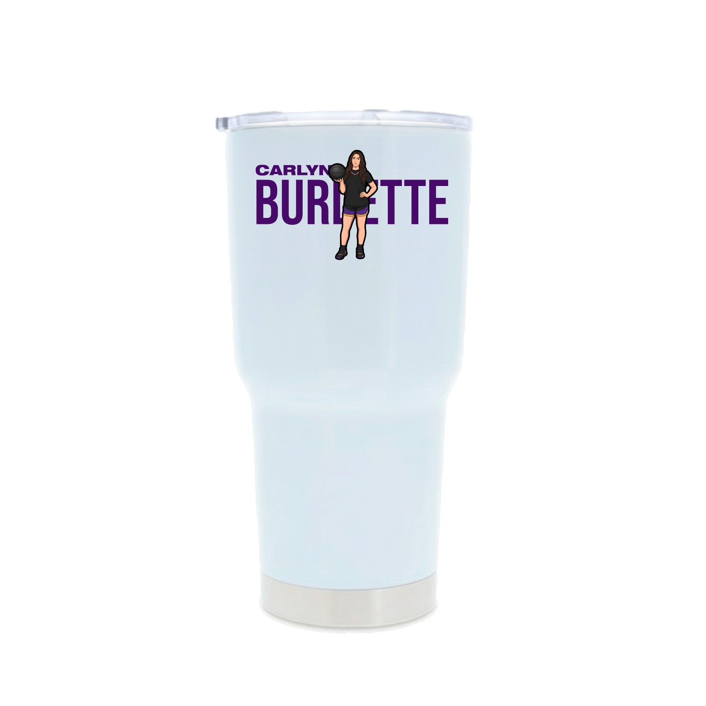 30oz Stainless Steel Tumbler — Player Name in White