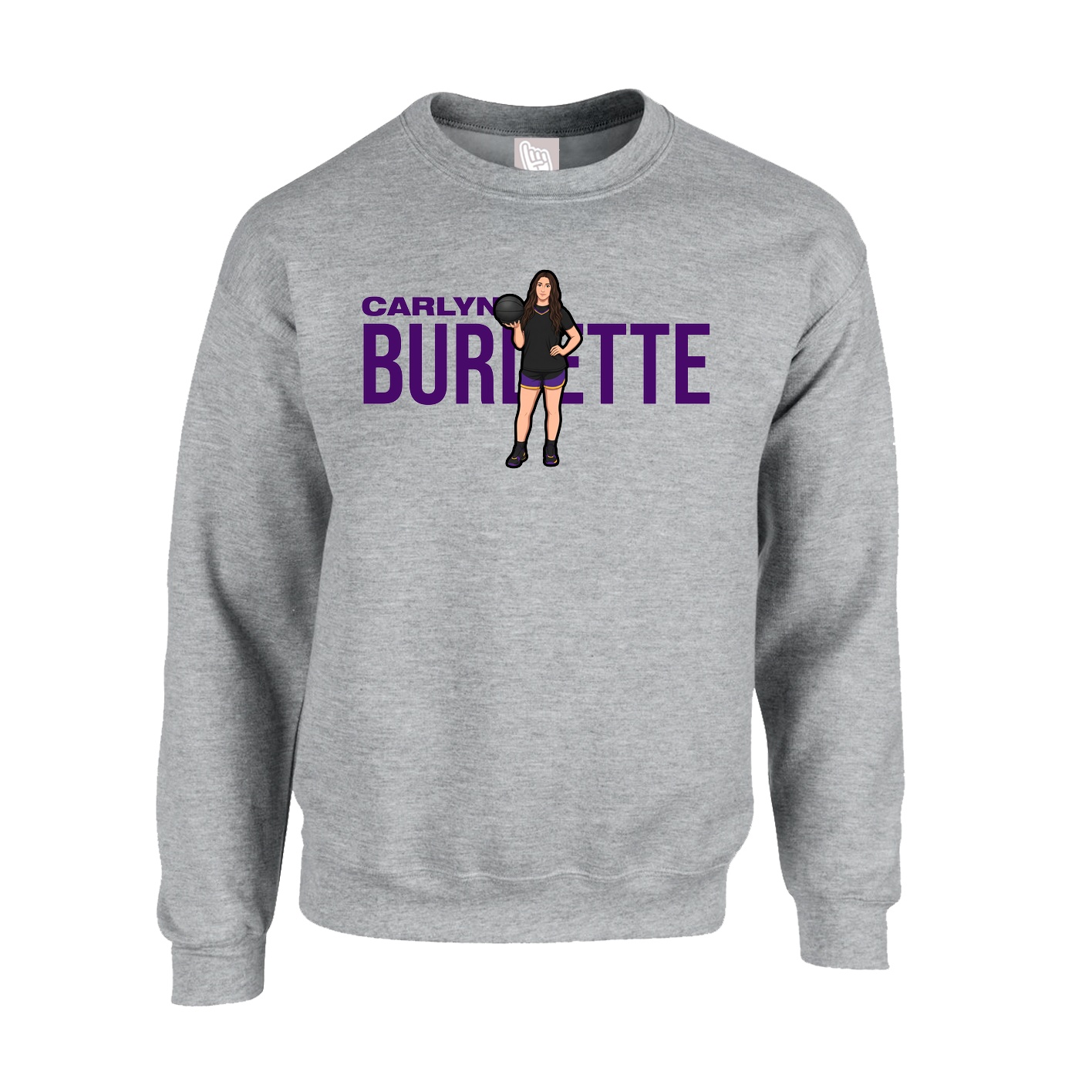 Fleece Crew — Player Name in Grey