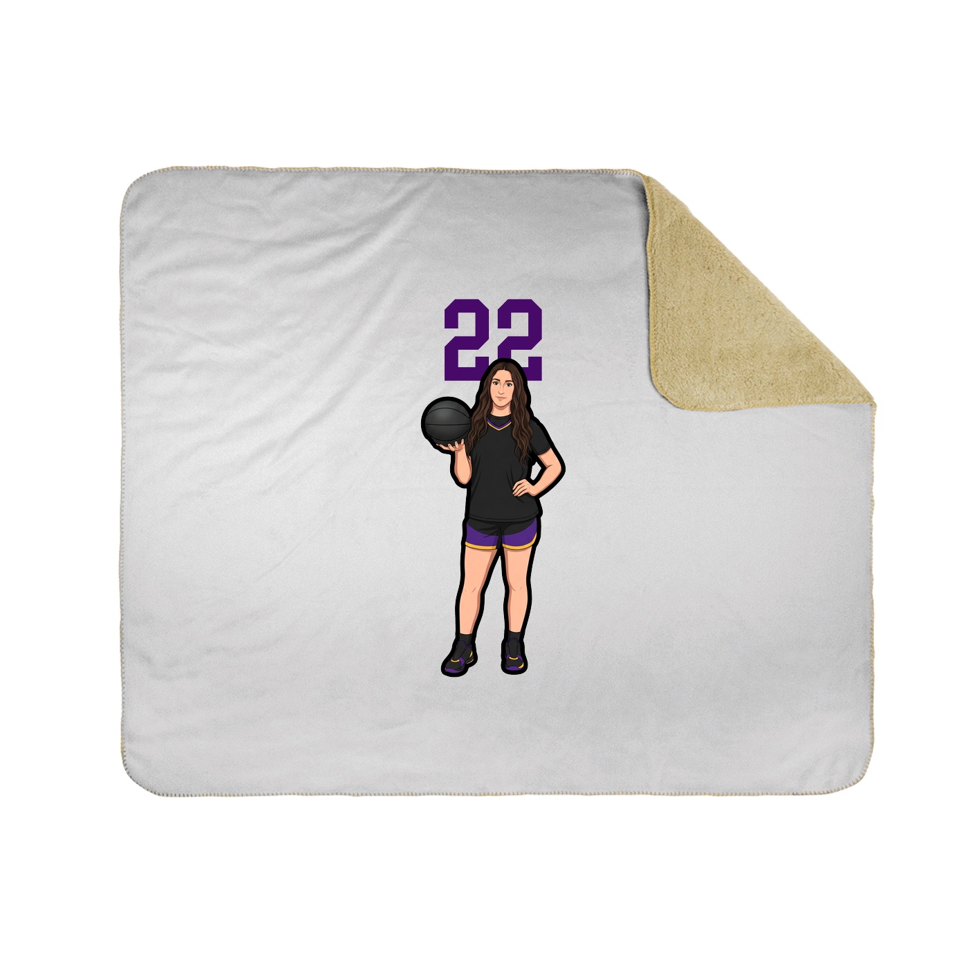 Throw Blanket — Number Top in White
