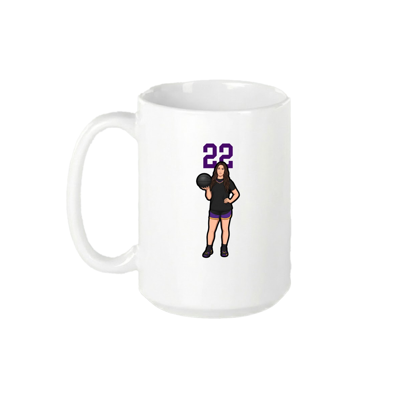15oz Coffee Mug — Number Top in White