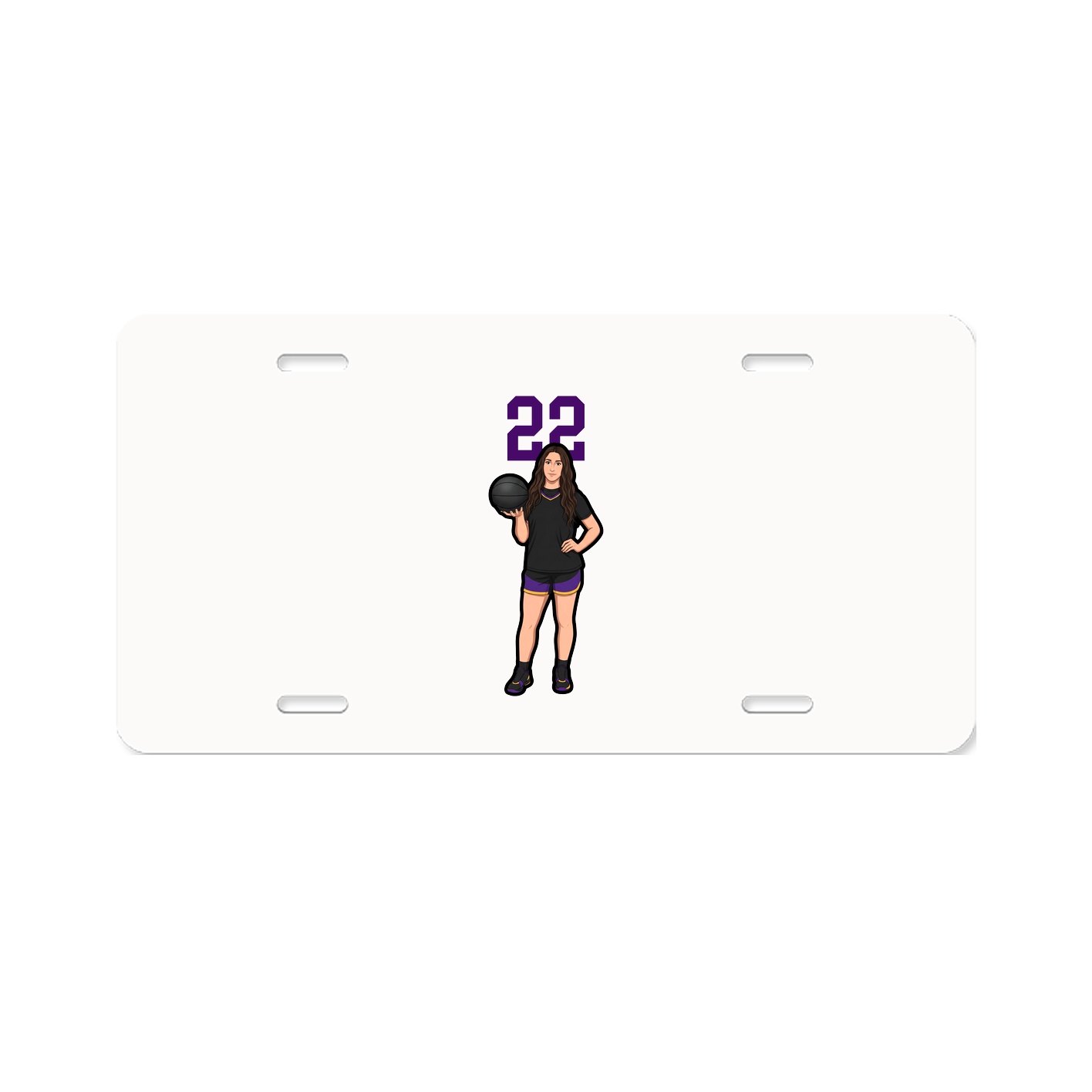 License Plate — Number Top in Classic