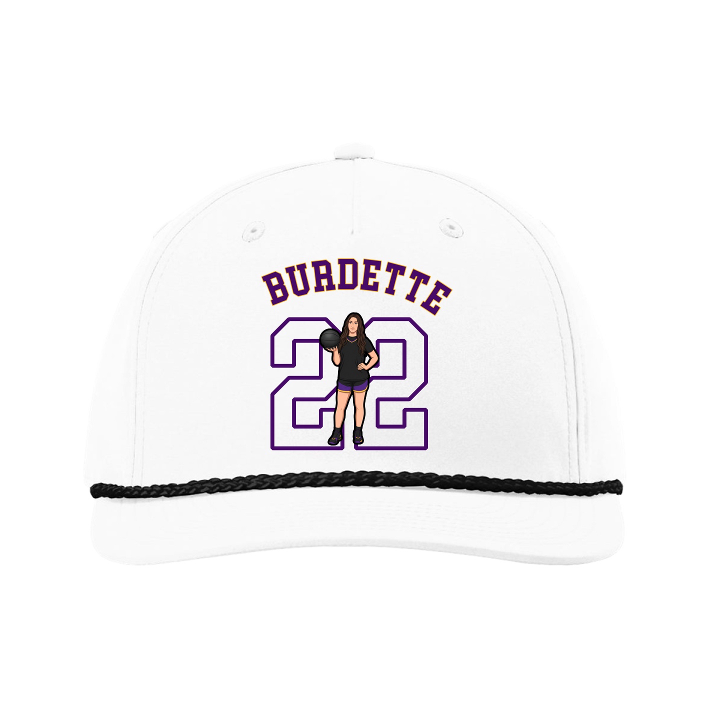 Five-Panel Classic Rope Cap — Shirsey Arch in White