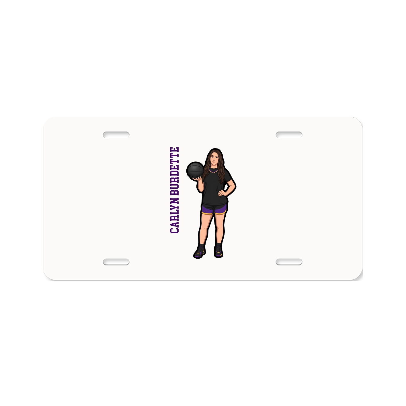License Plate — Name Vertical in Classic