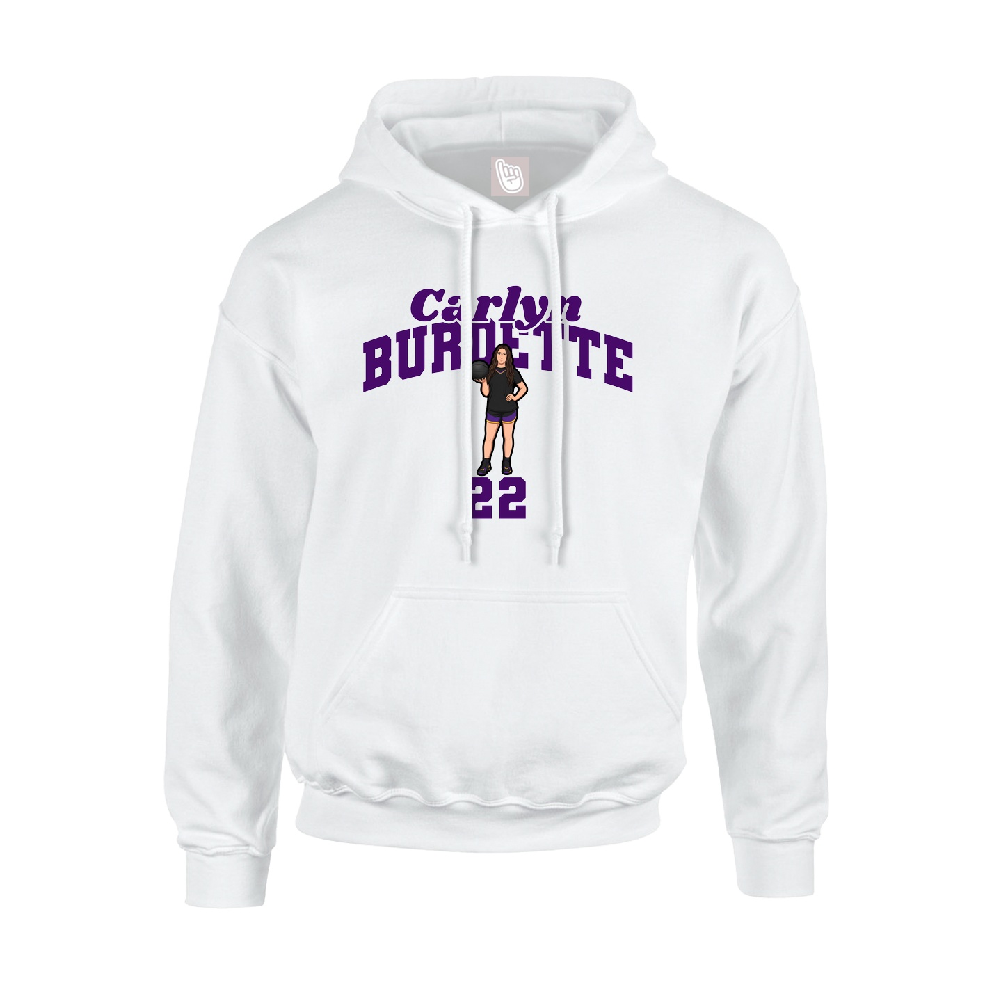 Hoodie — Signature Arch in White