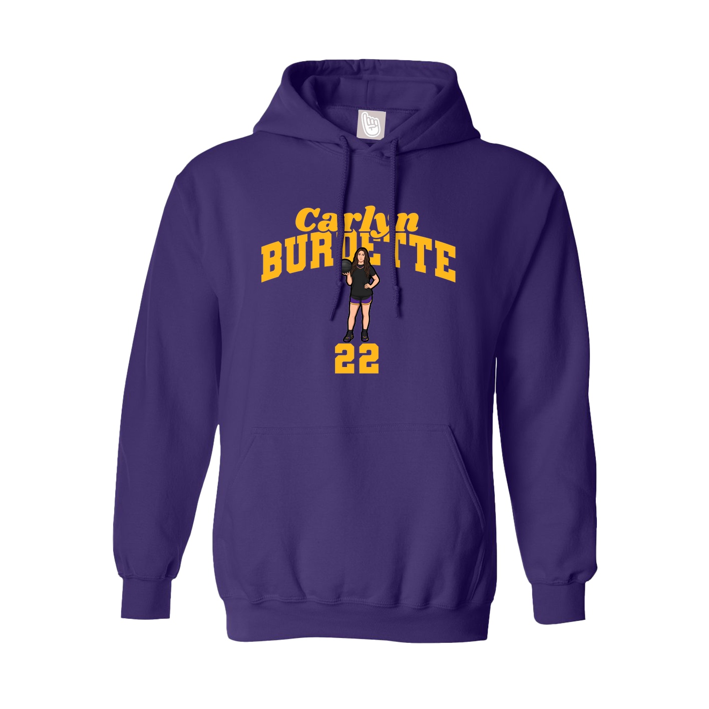 Youth Hoodie — Signature Arch in Purple