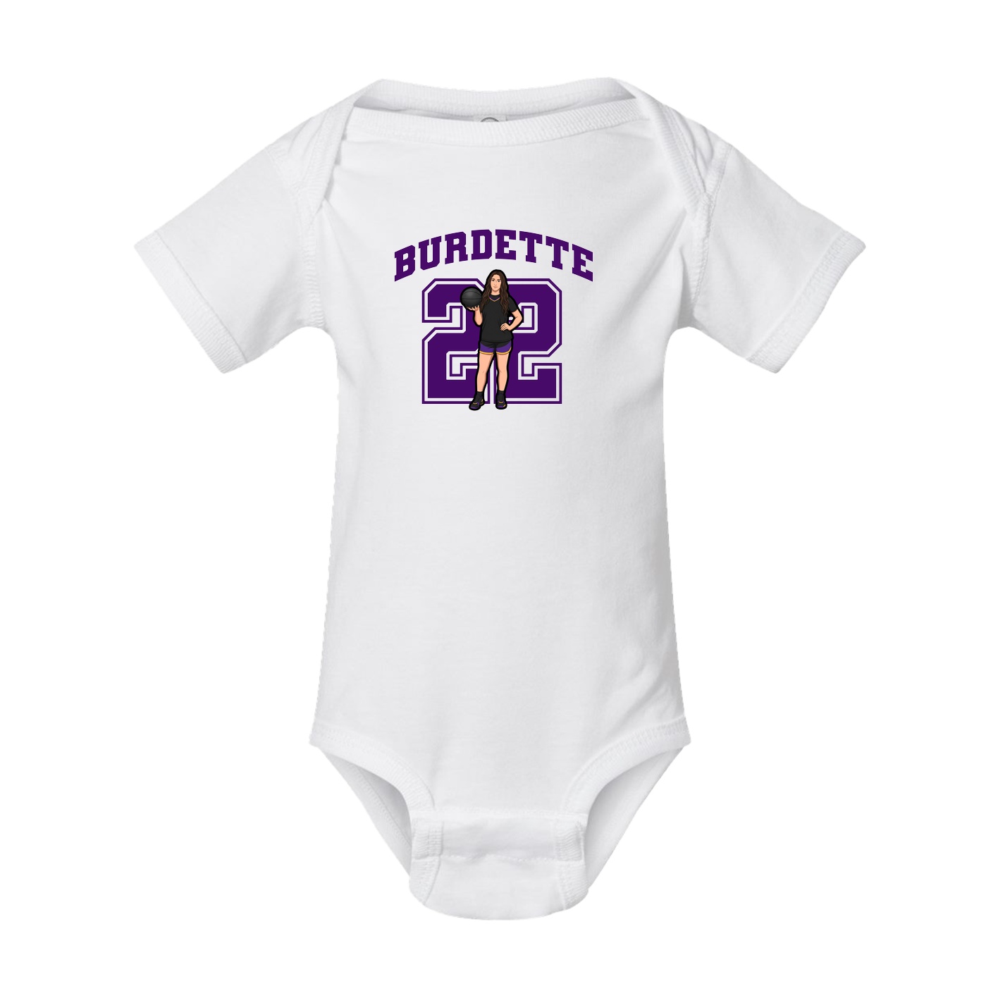 Baby Onesie — Number in White