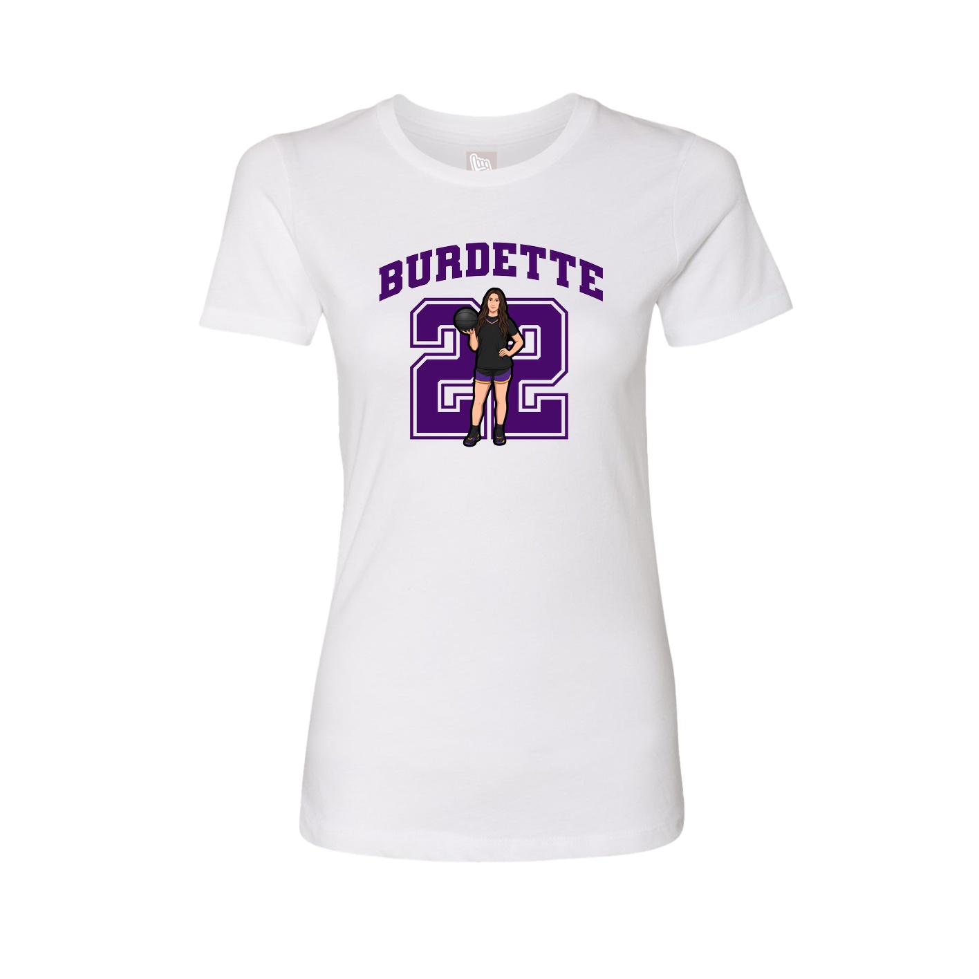 Womens Tee — Number in White