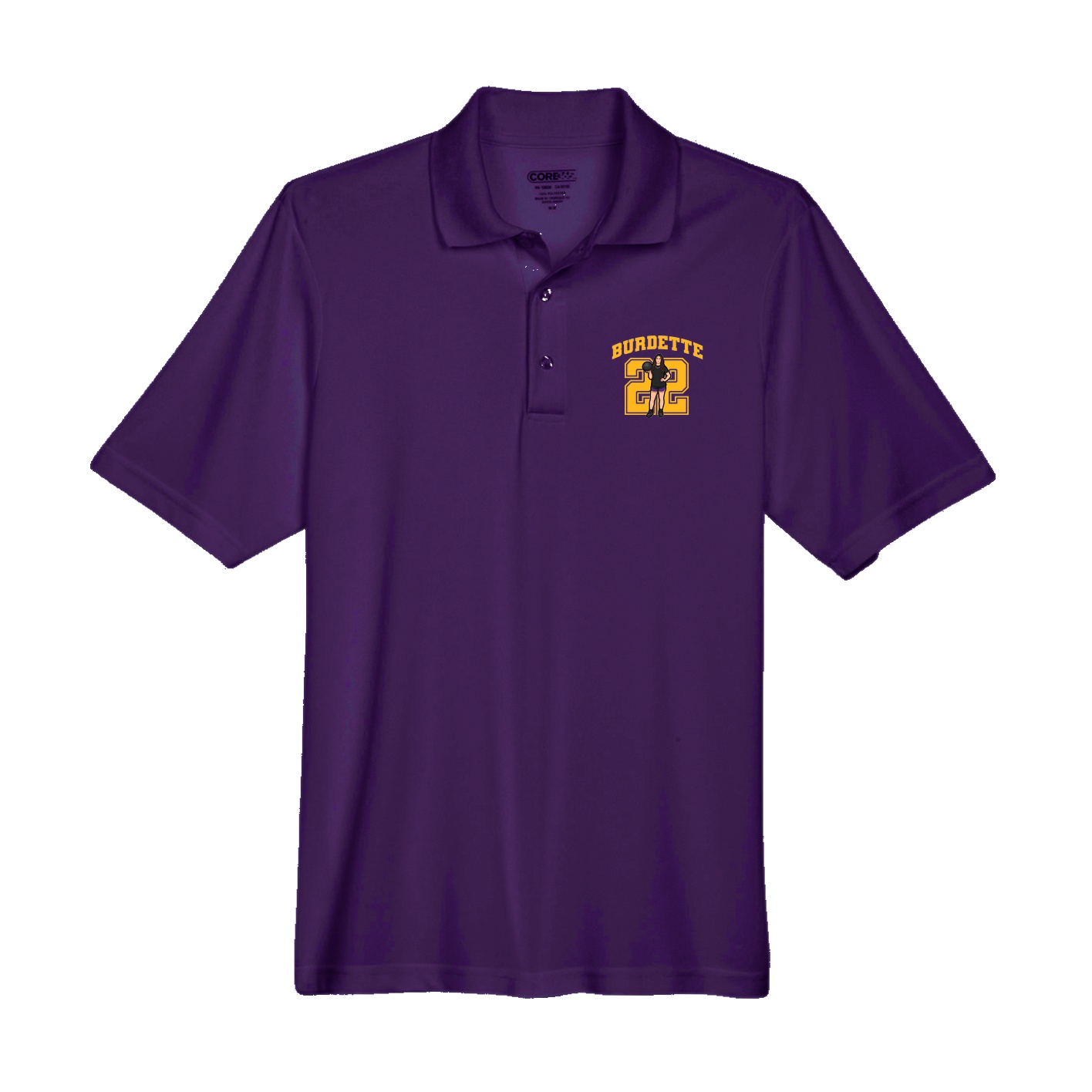 Performance Polo — Number in Purple