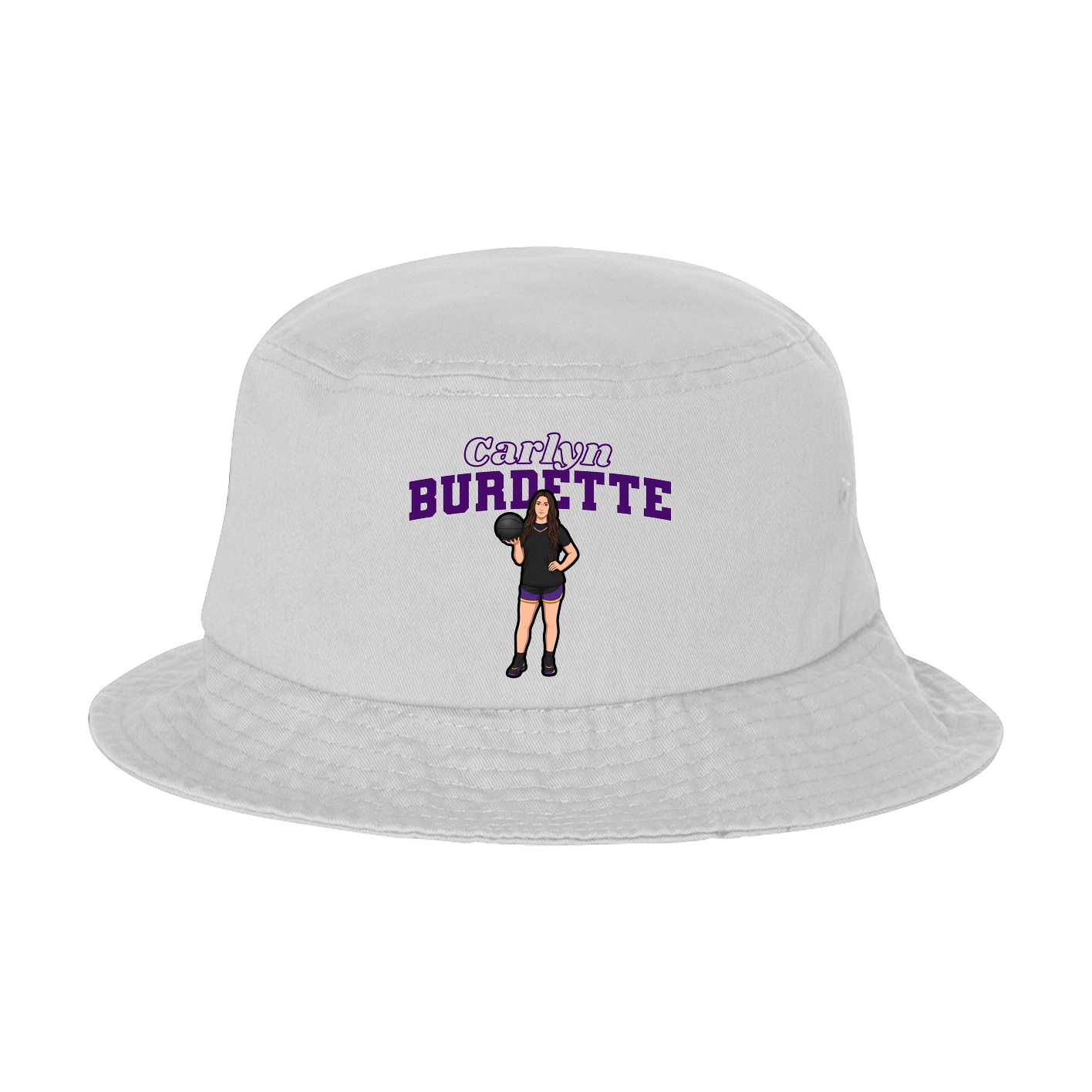 Bucket Cap — Name Arch in White