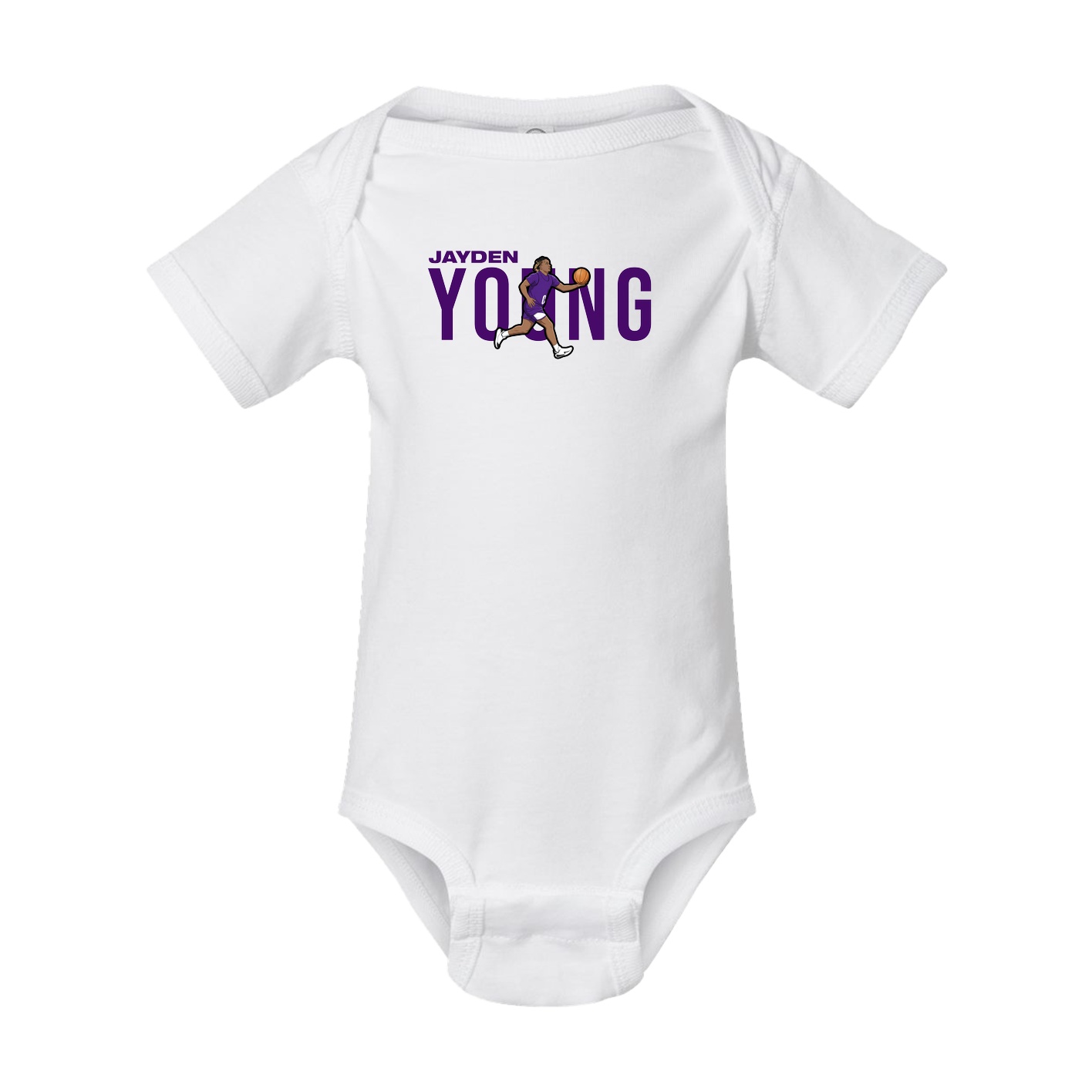 Baby Onesie — Player Name in White