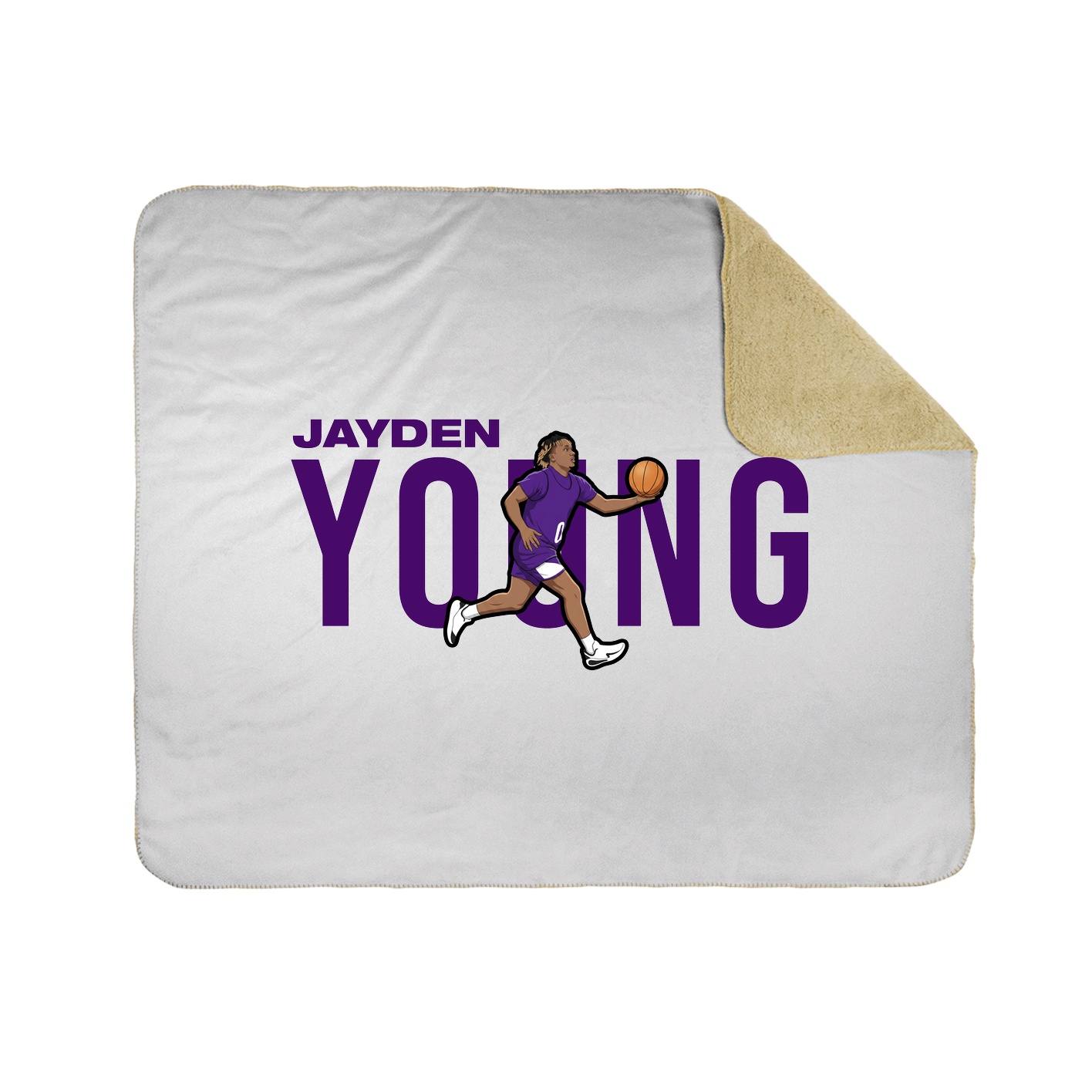 Throw Blanket — Player Name in White