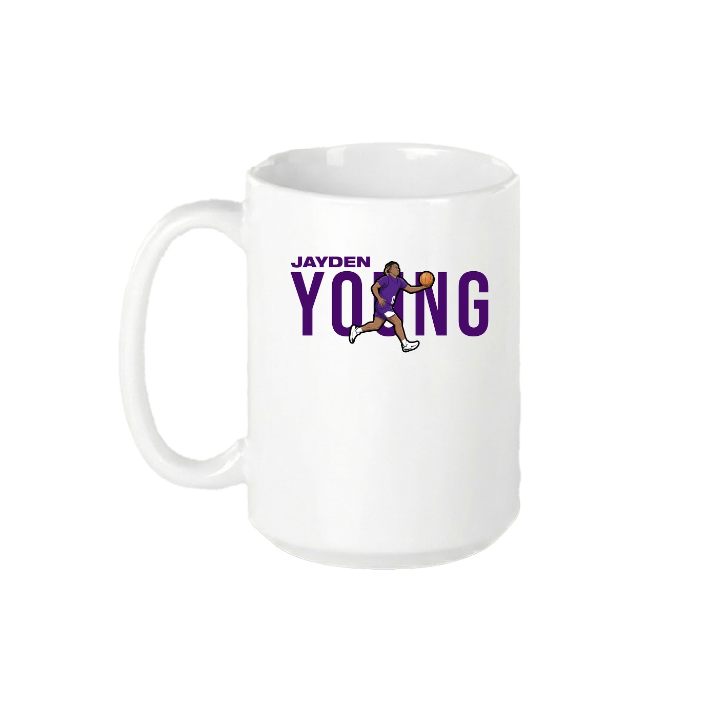 15oz Coffee Mug — Player Name in White