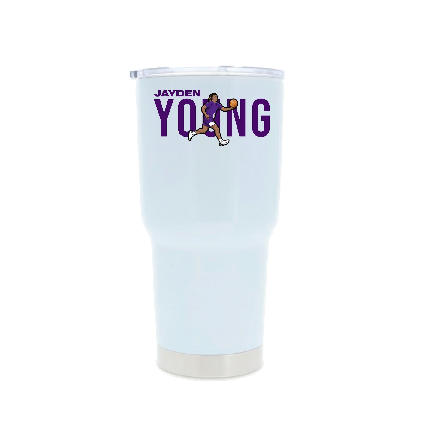 30oz Stainless Steel Tumbler — Player Name in White