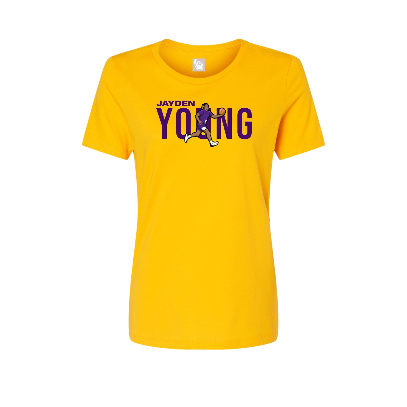 Fitted Women's Tee — Player Name in Gold