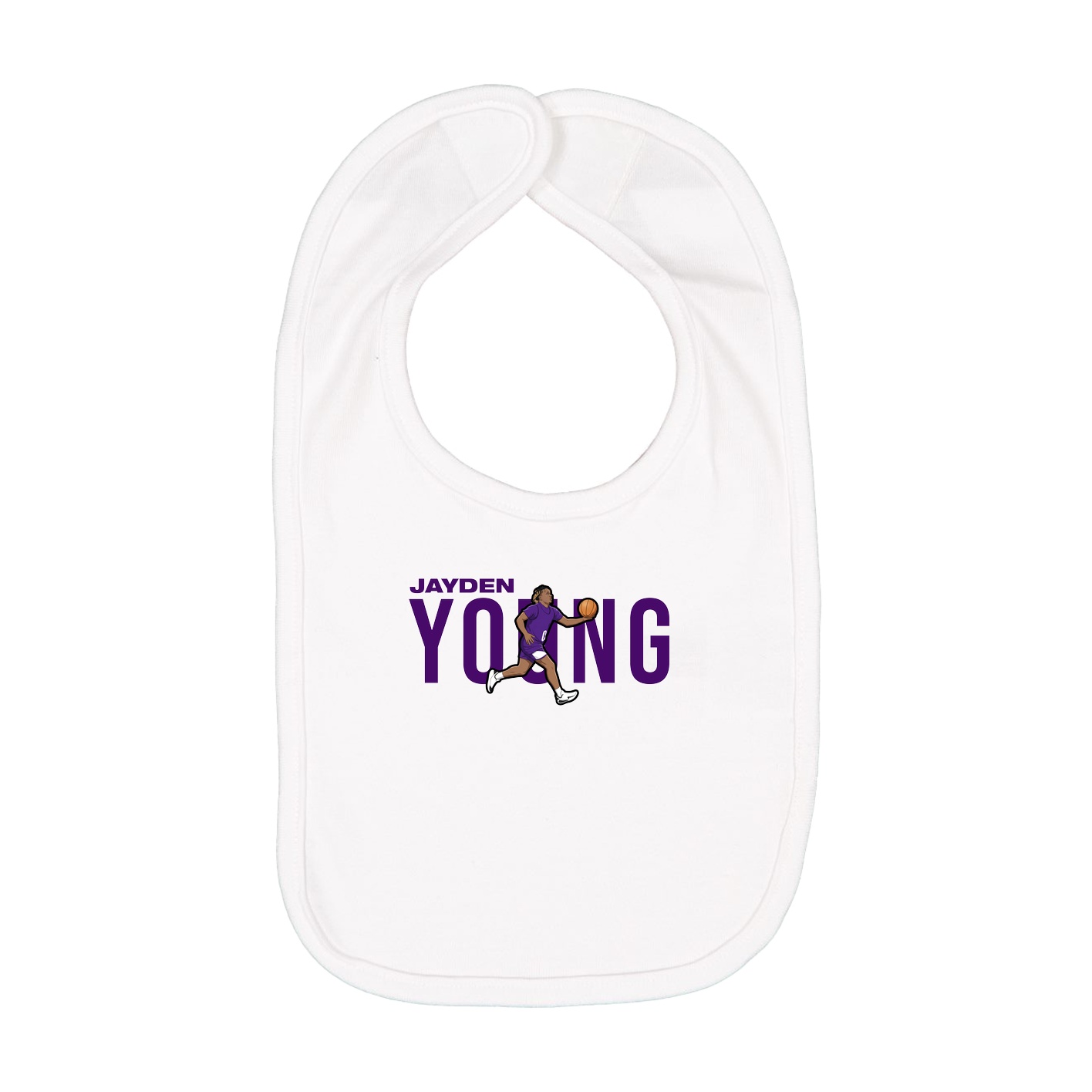 Infant Bib — Player Name in White