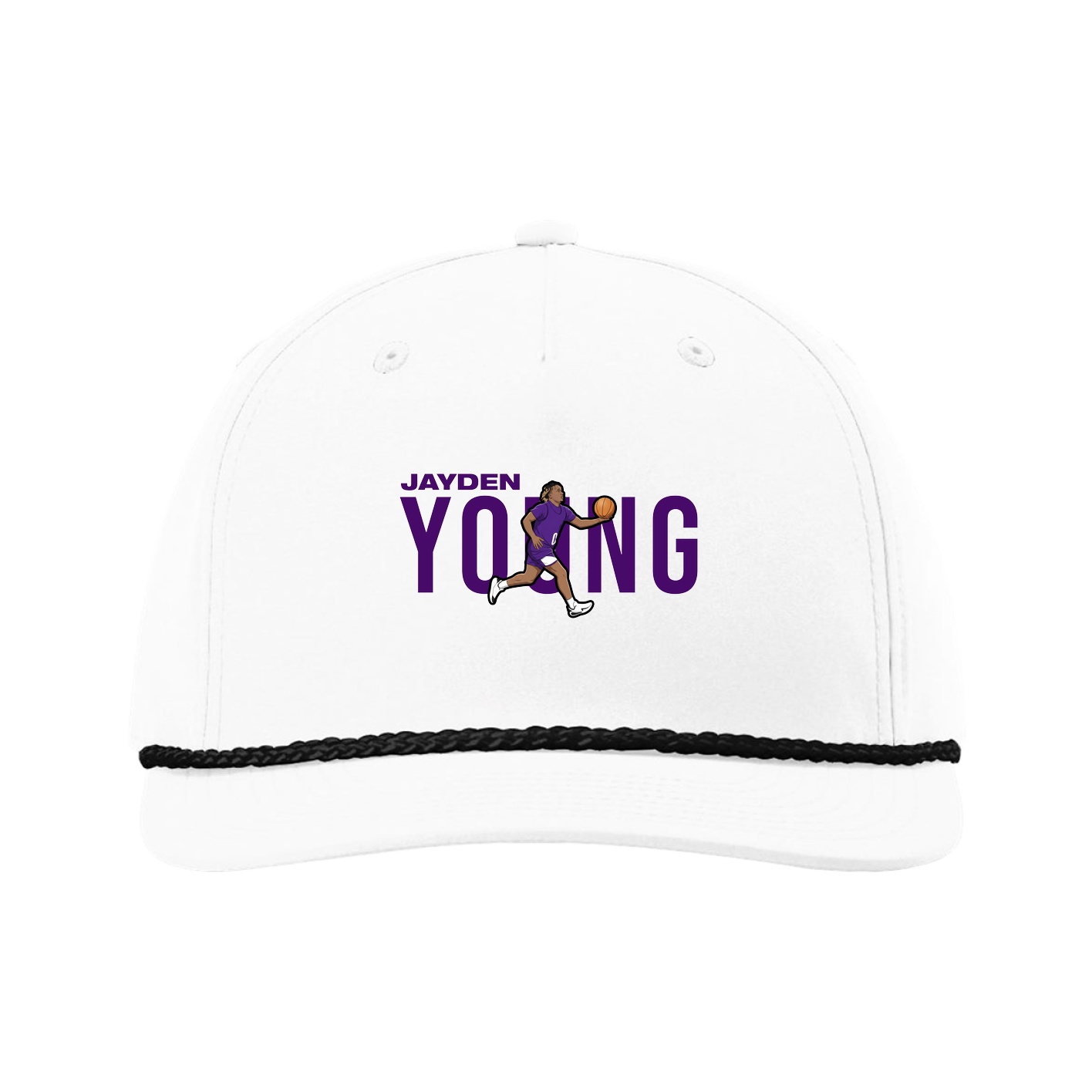 Five-Panel Classic Rope Cap — Player Name in White