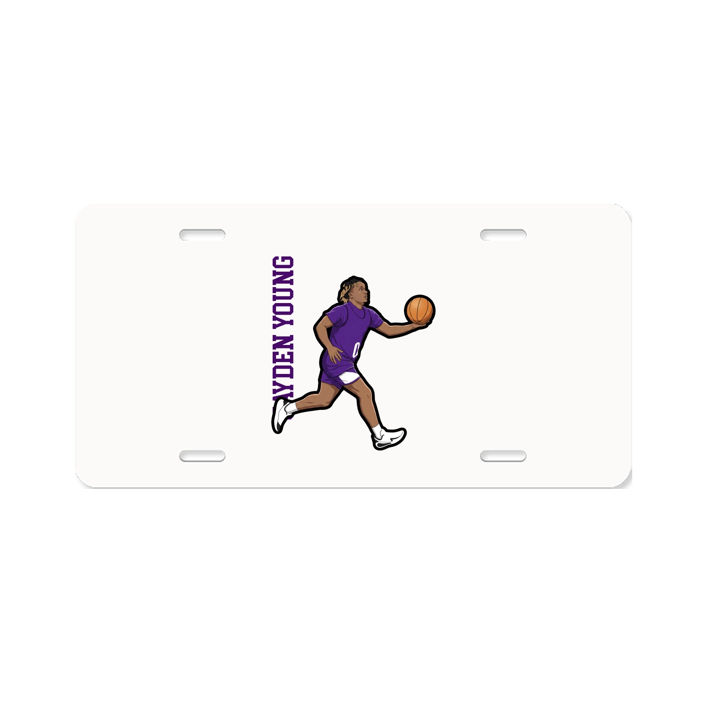 License Plate — Name Vertical in Classic