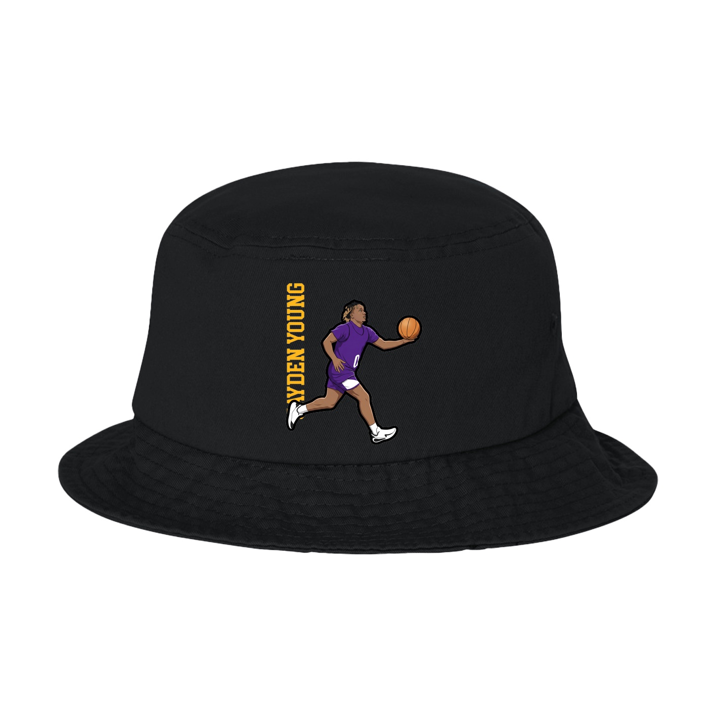 Bucket Cap — Name Vertical in Black