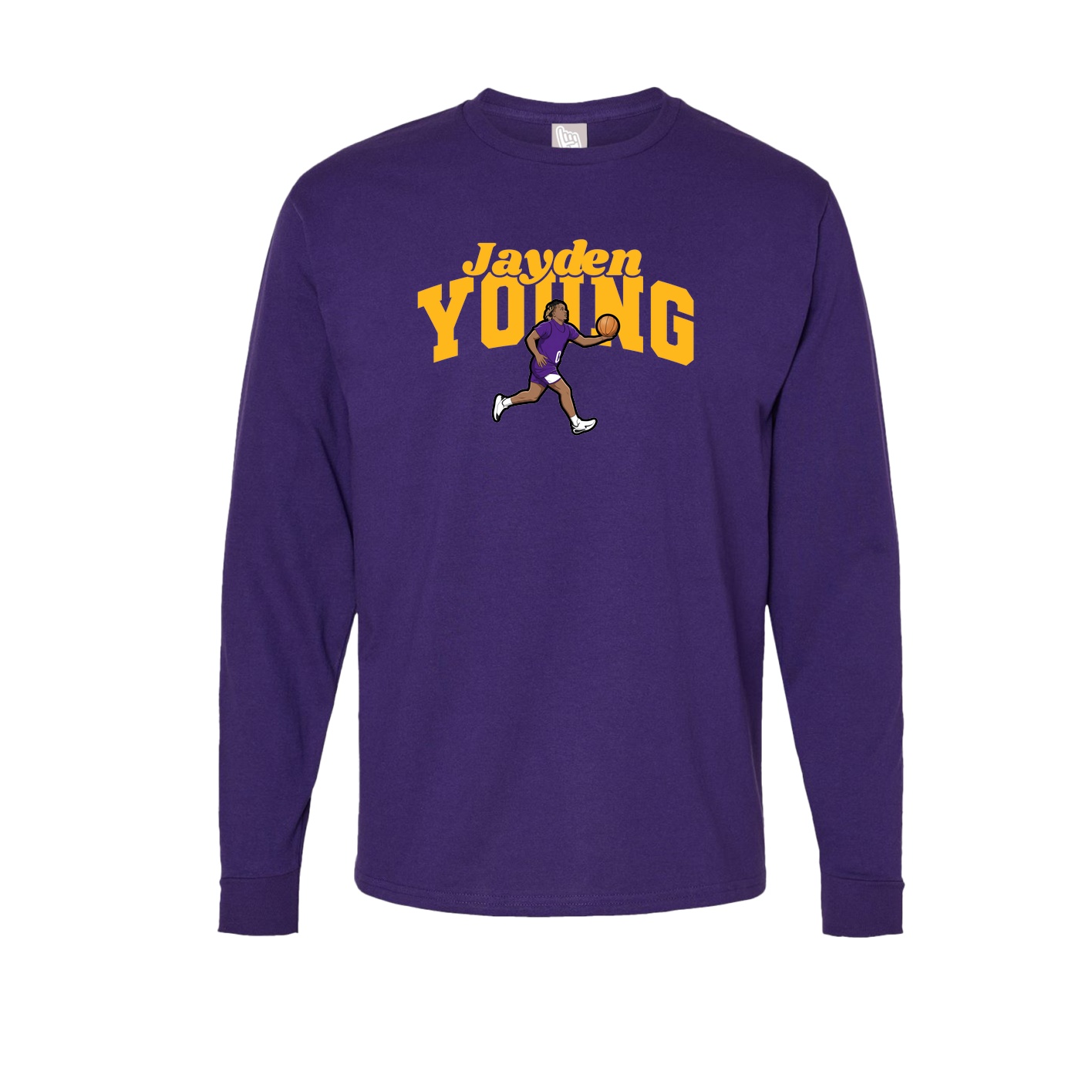 Long Sleeve Tee — Signature Arch in Purple