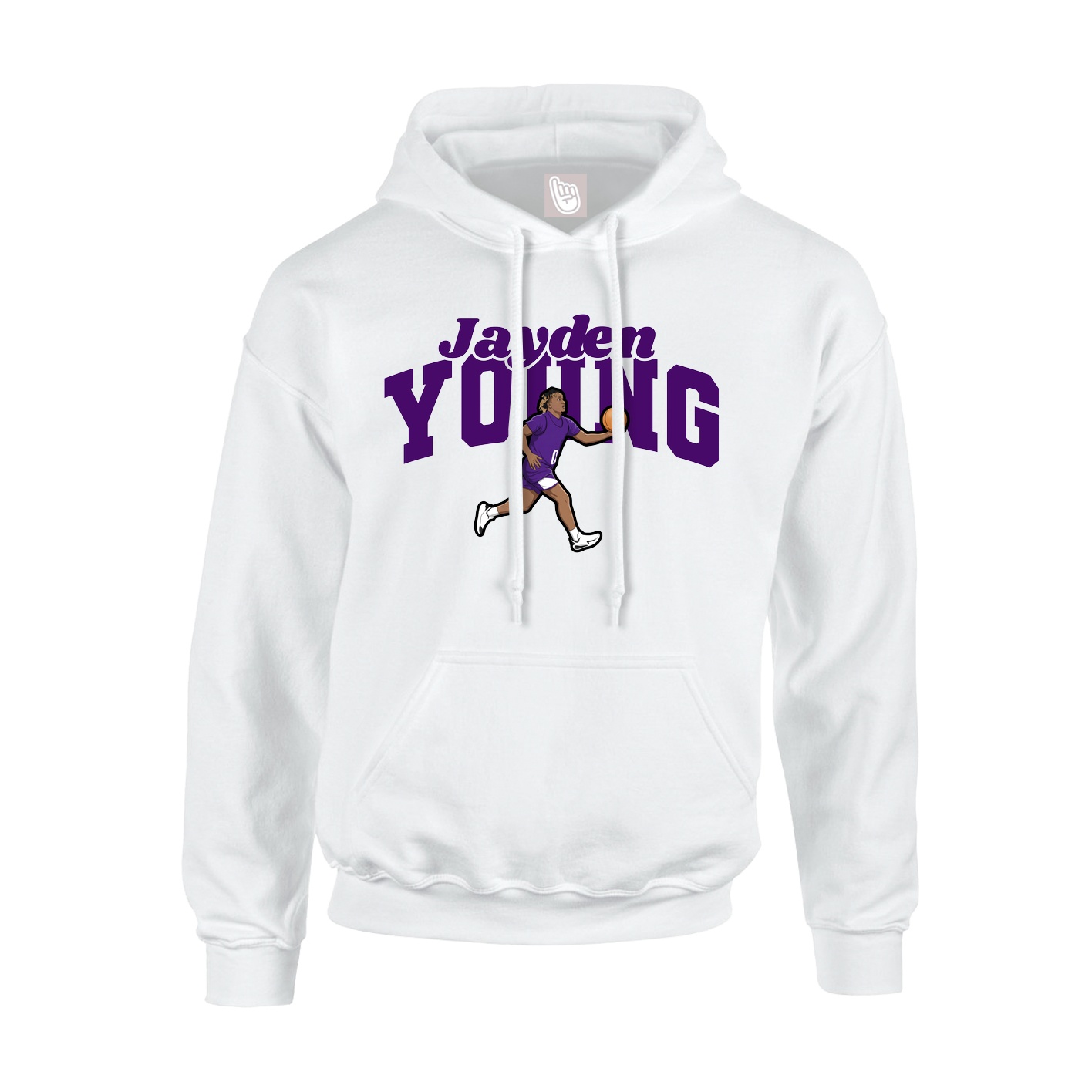 Hoodie — Signature Arch in White