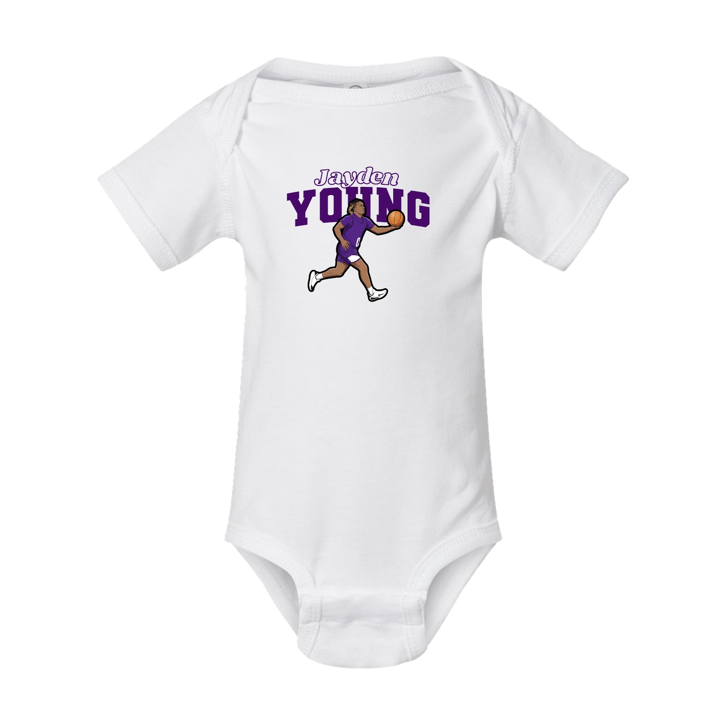 Baby Onesie — Name Arch in White