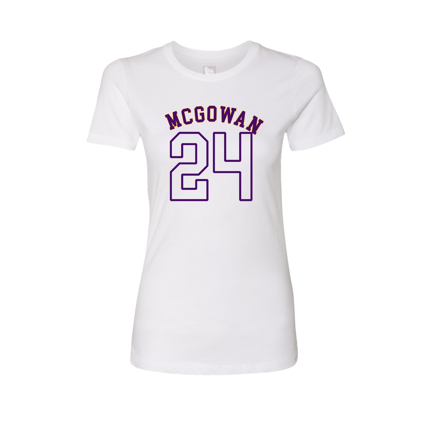 Fitted Women's Tee — Shirsey Arch in White