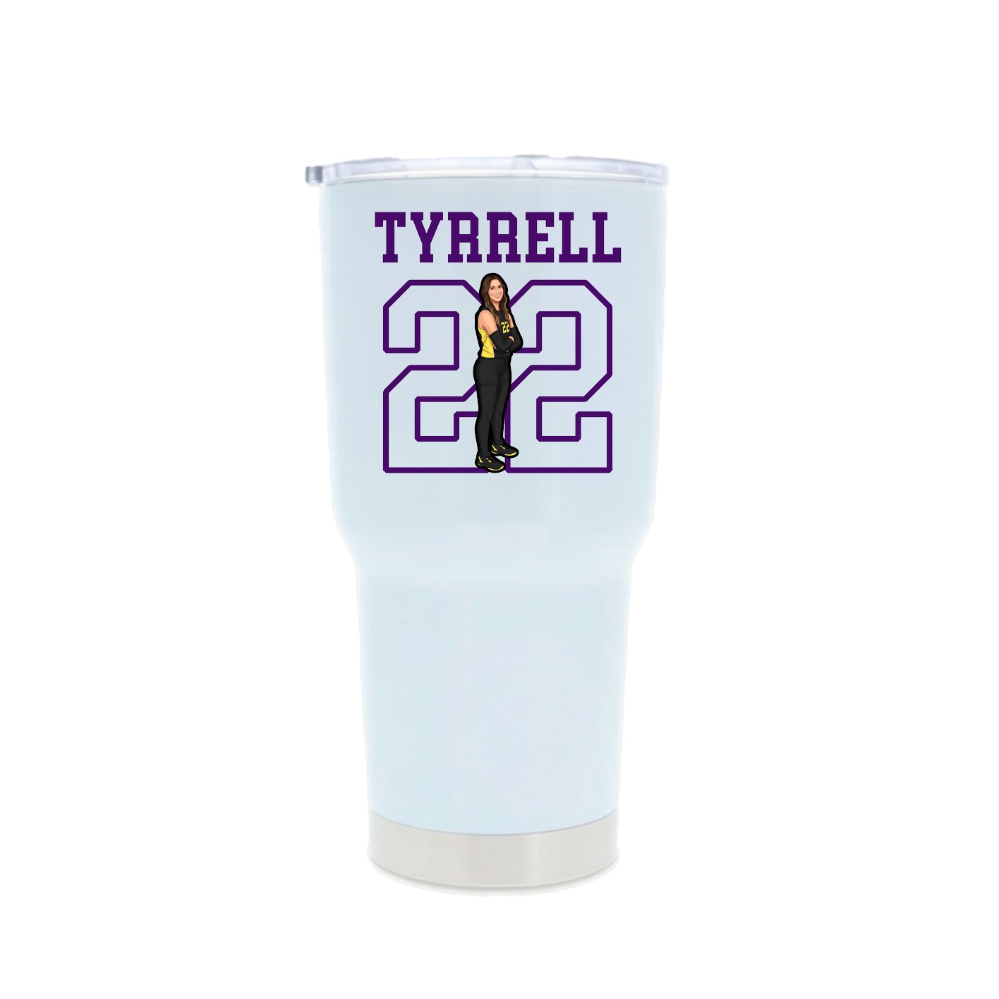 30oz Stainless Steel Tumbler — Shirsey in White