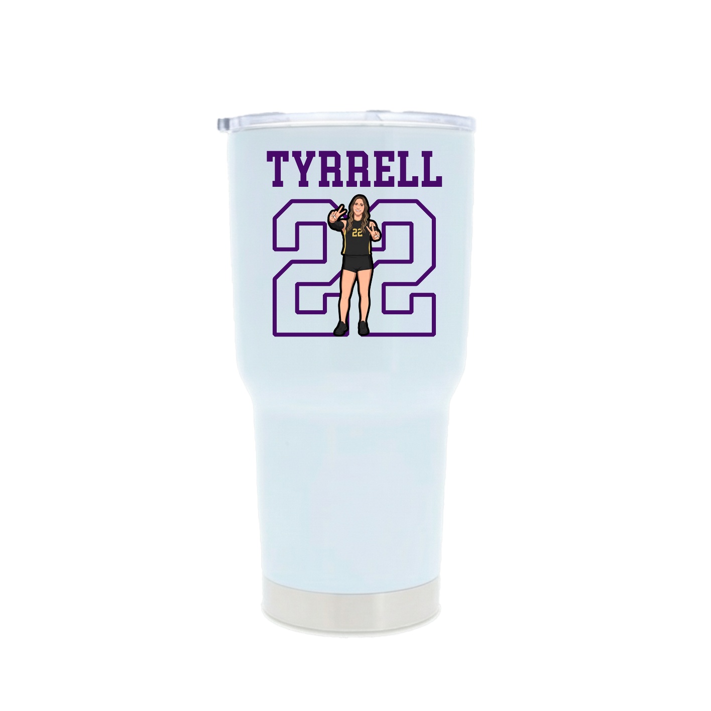 30oz Stainless Steel Tumbler — Shirsey in White