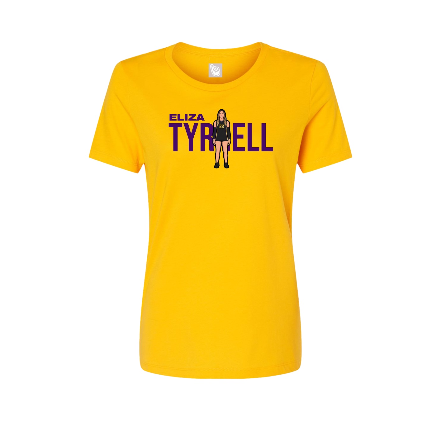 Fitted Women's Tee — Player Name in Gold