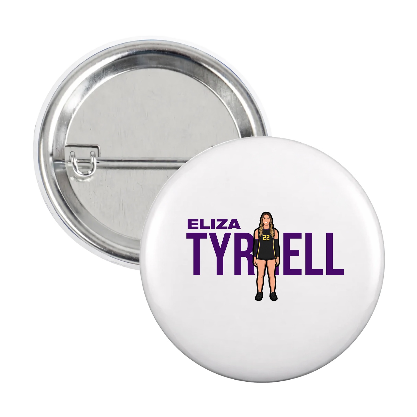 Game Day Button — Player Name in White