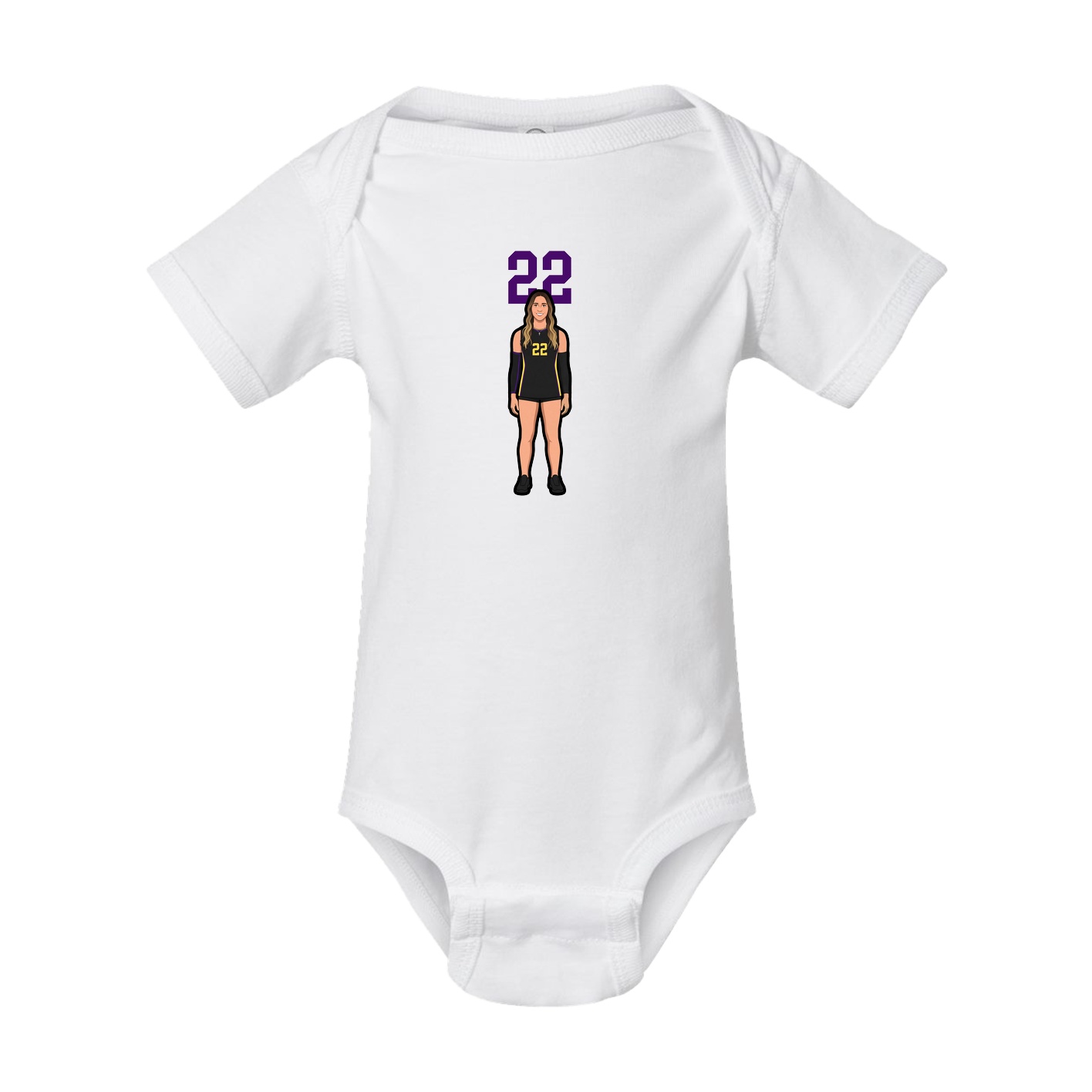 Baby Onesie — Number Top in White