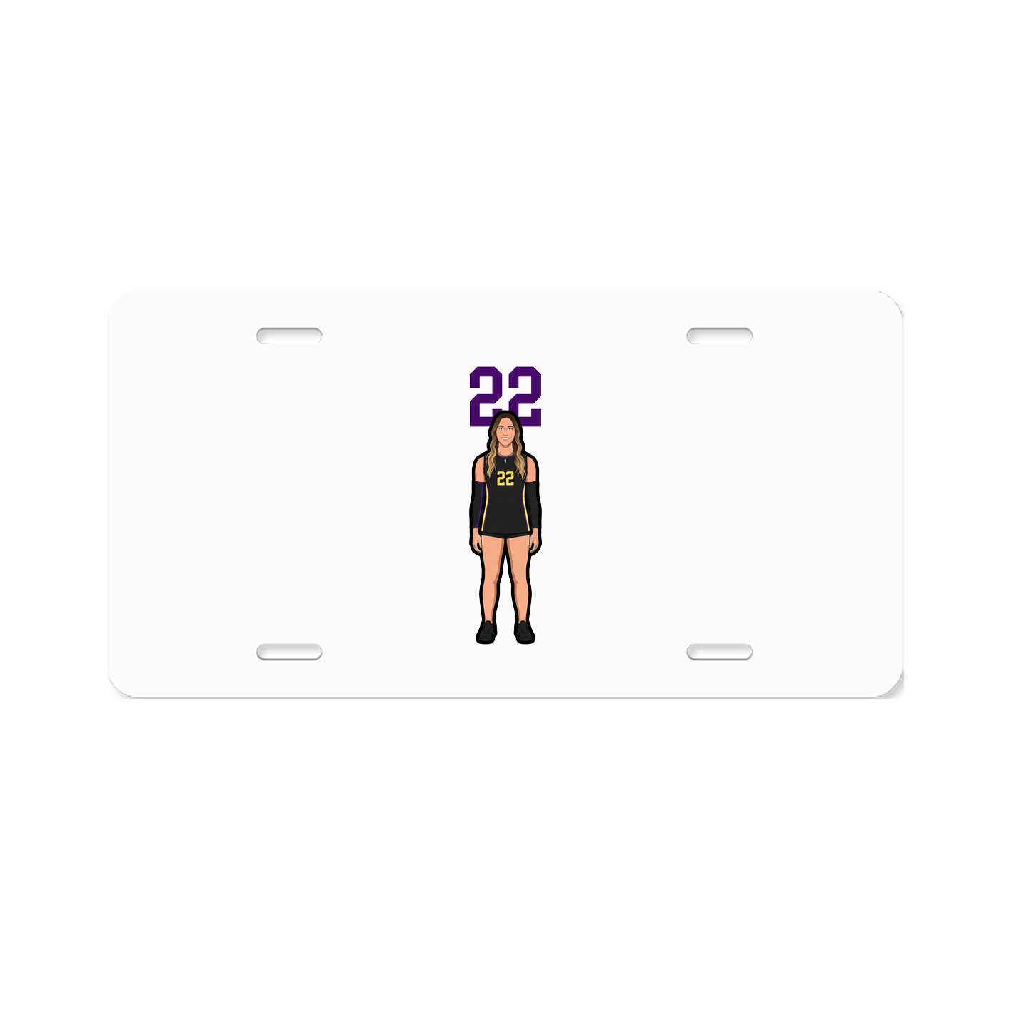 License Plate — Number Top in Classic