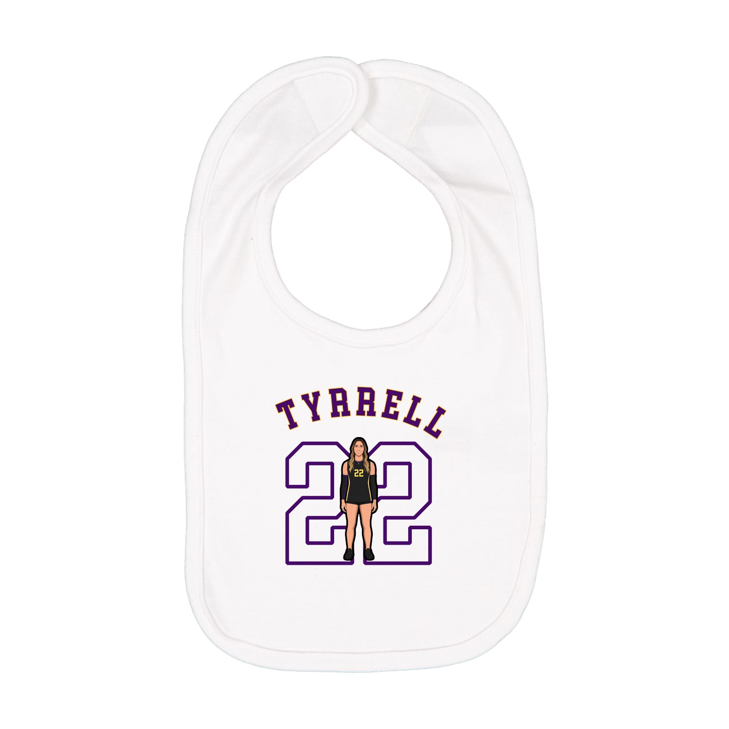 Infant Bib — Shirsey Arch in White