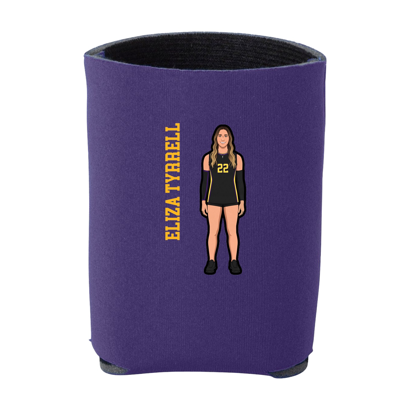 Can Holder — Name Vertical in Purple