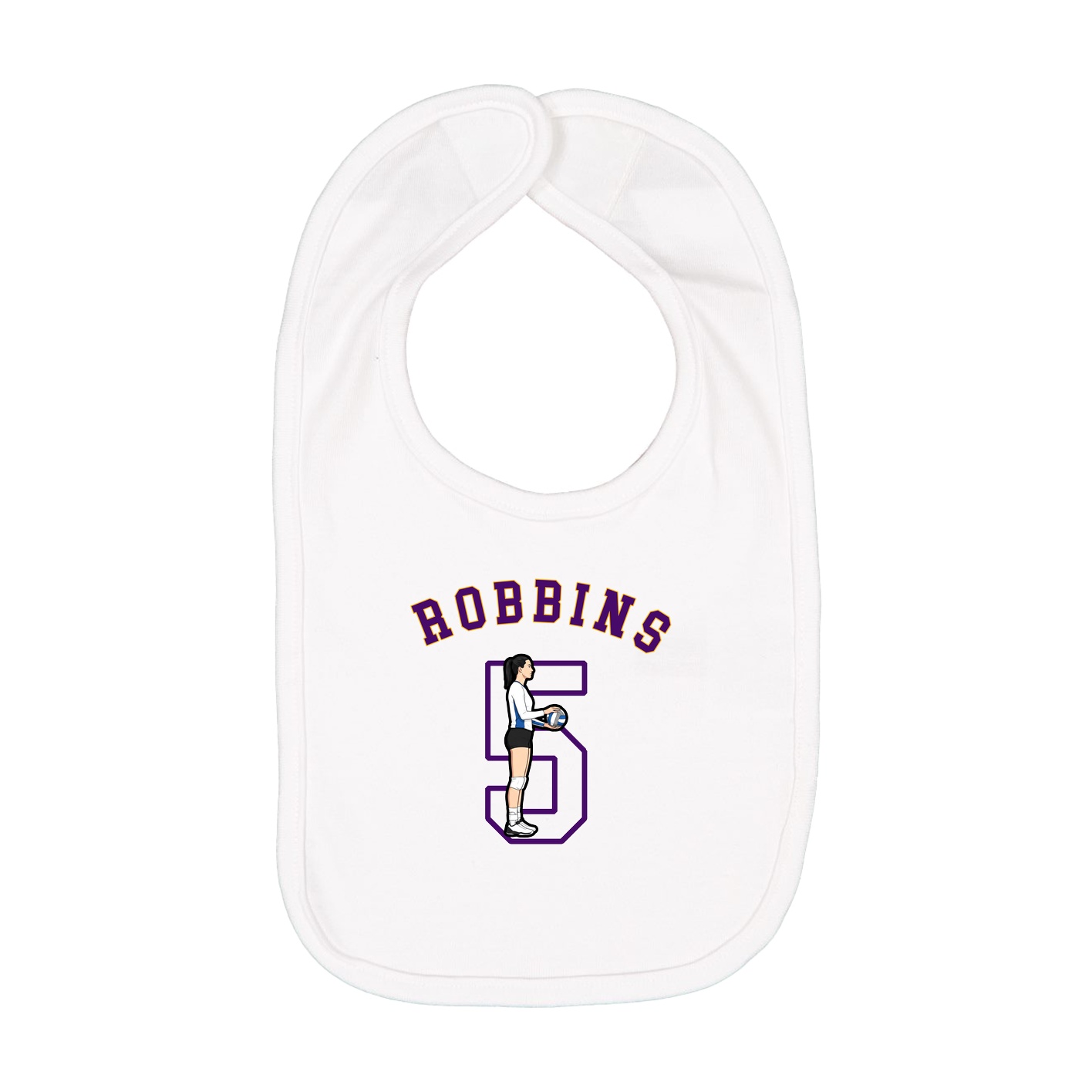 Infant Bib — Shirsey Arch in White