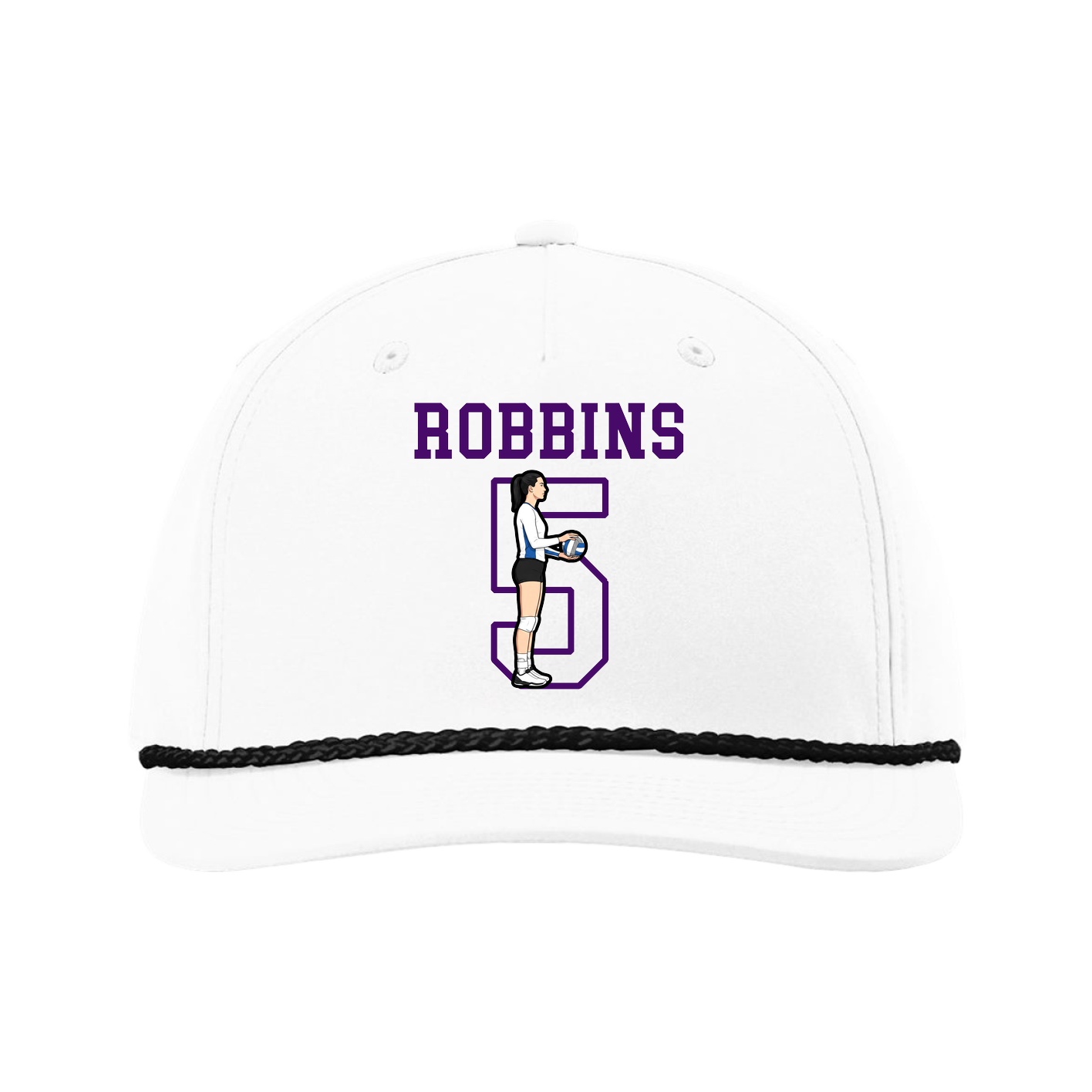 Five-Panel Classic Rope Cap — Shirsey in White