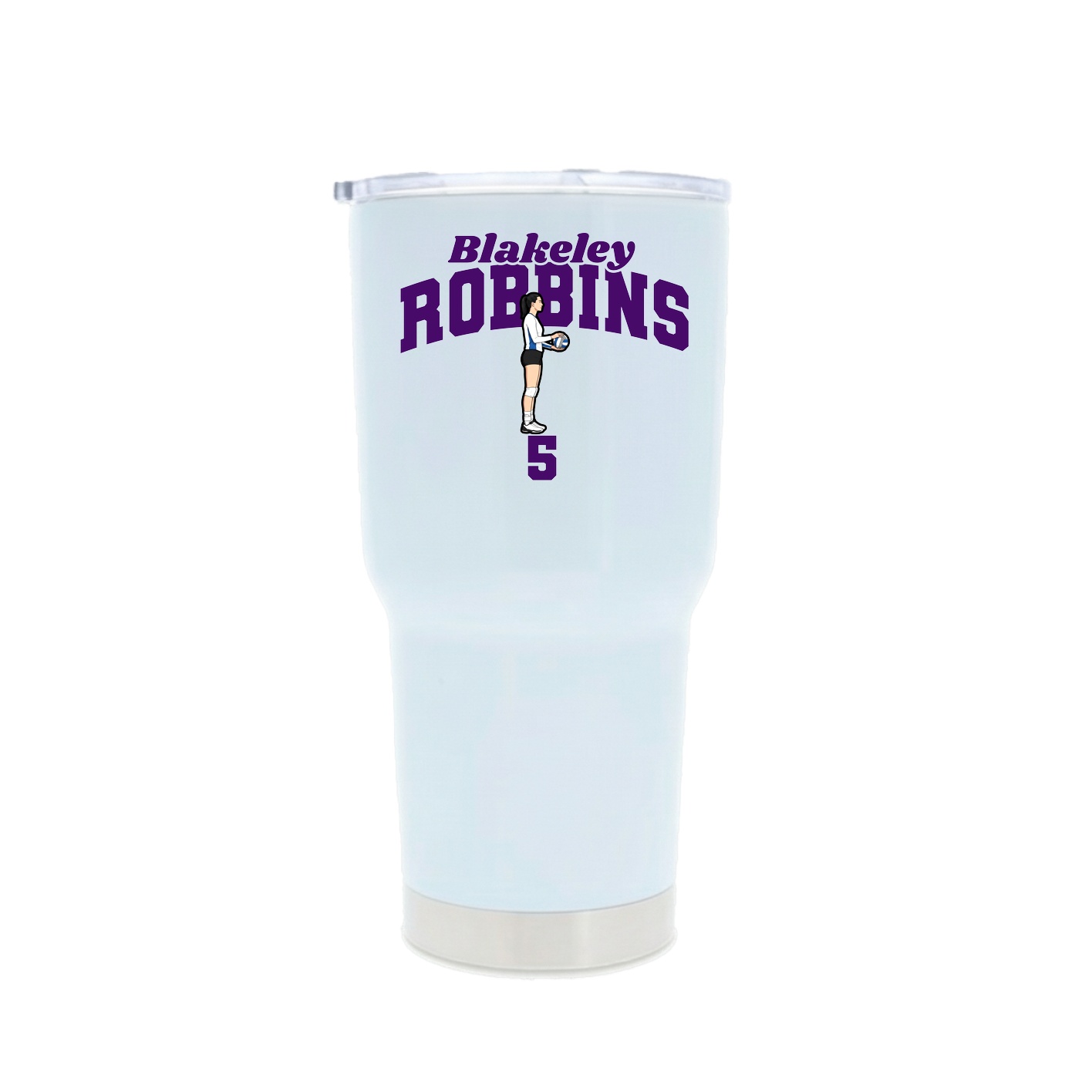 30oz Stainless Steel Tumbler — Signature Arch in White