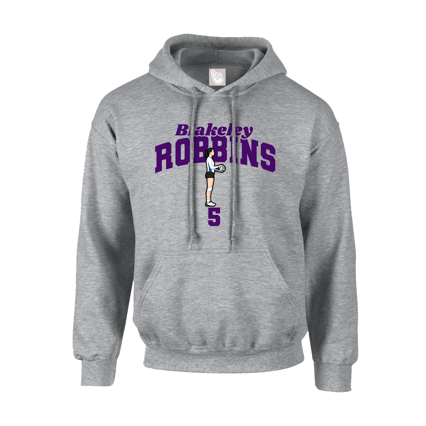 Youth Hoodie — Signature Arch in Grey