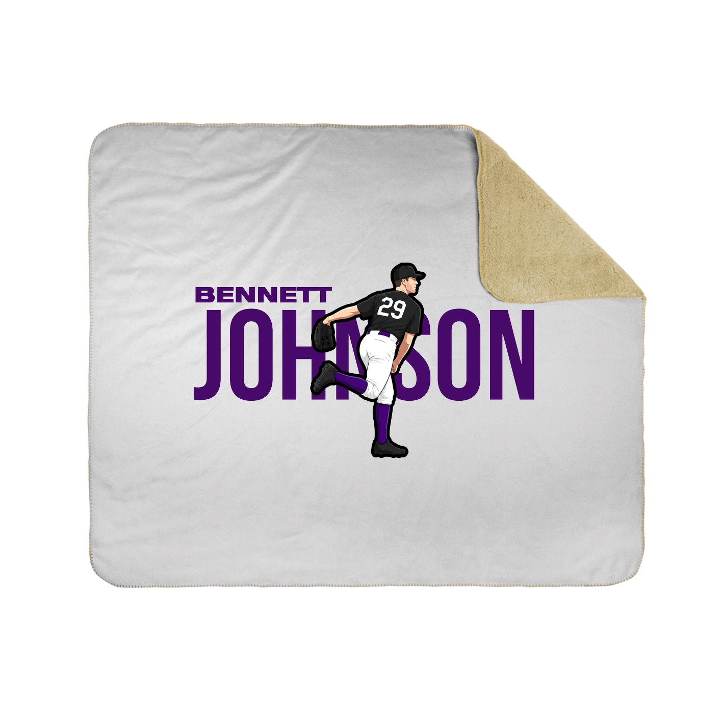 Throw Blanket — Player Name in White